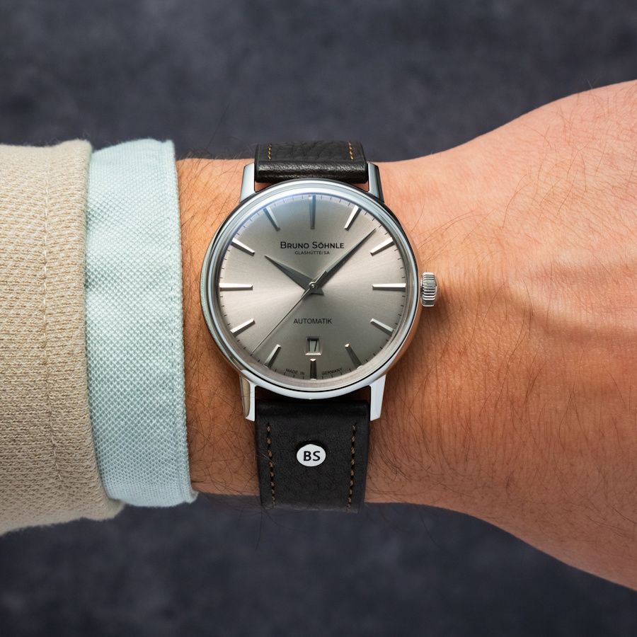 Bruno Söhnle Herren Armbanduhr 17-12236-811 Bergamo Automatik Lederband braun