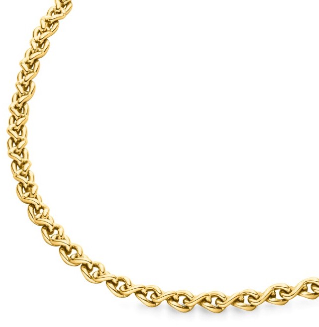 Boccia Damen Halskette 08095-0245 Fantasiemuster Titan gelbgold IP