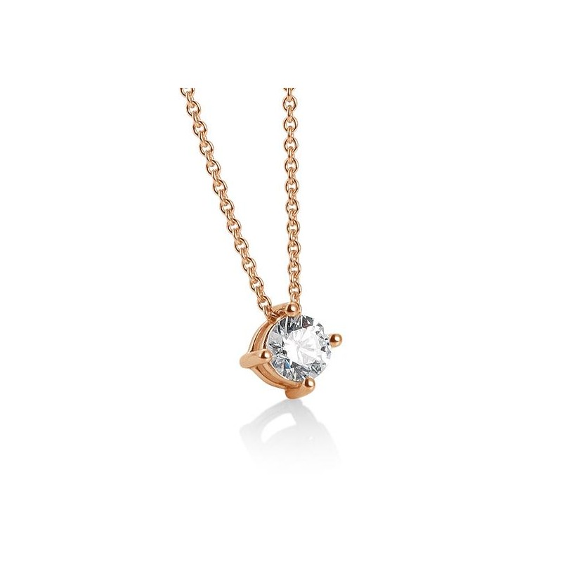 Breuning Collier 61/01448 Solitaire 4er Krappe Brillant Rotgold