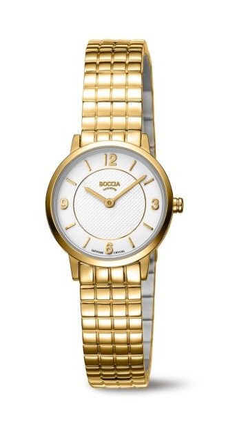 Boccia Damen Armbanduhr Trend 3371-05 Titan gelbgold IP