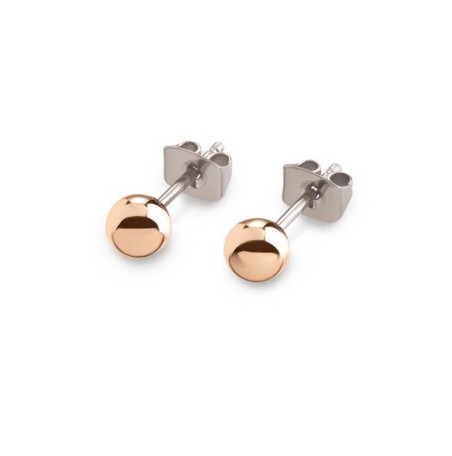 Boccia Damen Ohrstecker Kugel 0504-02 Titan roségoldplattiert