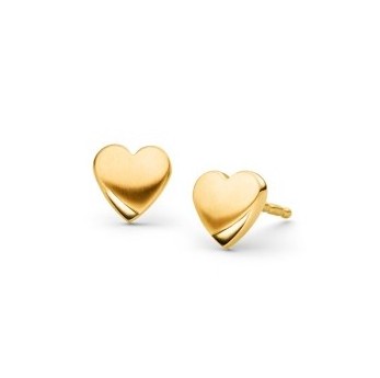 Boccia Damen Ohrstecker 05097-02 Herz Titan goldplattiert