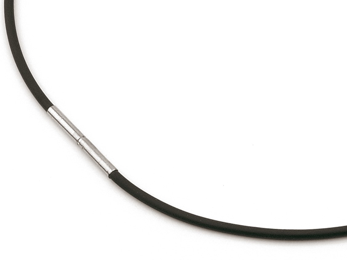 Boccia Damen Collier 0801-01 Titan Kautschuk schwarz