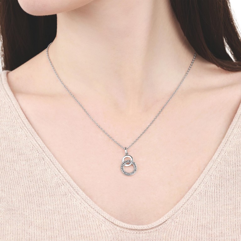 Tom Tailor Damen Halskette 2100575 mit Anhänger Silber 925 synth. Zirkonia