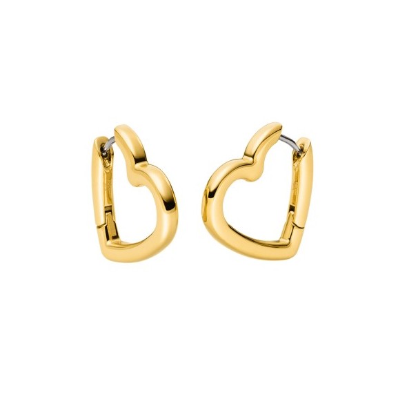 Boccia Damen Creolen Herz 05099-02 Titan goldplattiert