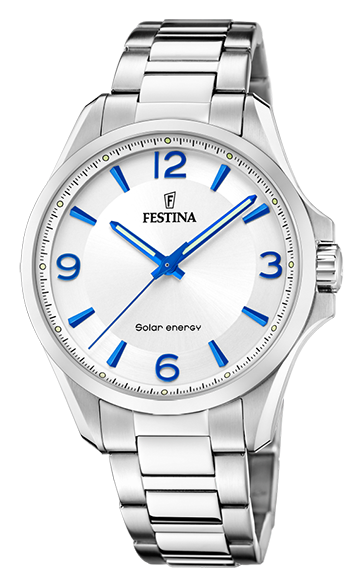 Festina Herren Armbanduhr SOLAR ENERGY F20656/1 Edelstahl 