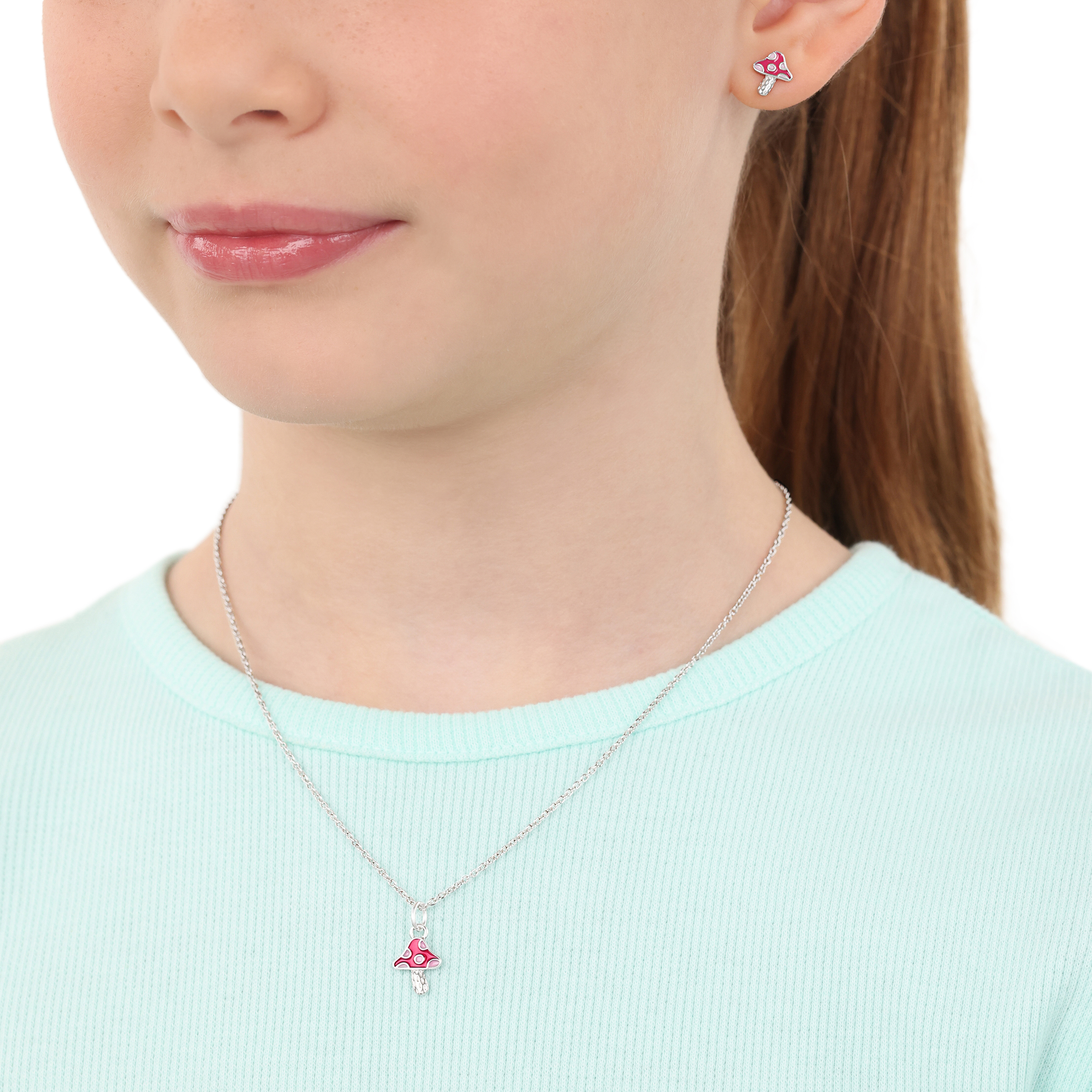 Lillifee Mädchen Ohrstecker 2040630 Fliegenpilz Silber 925