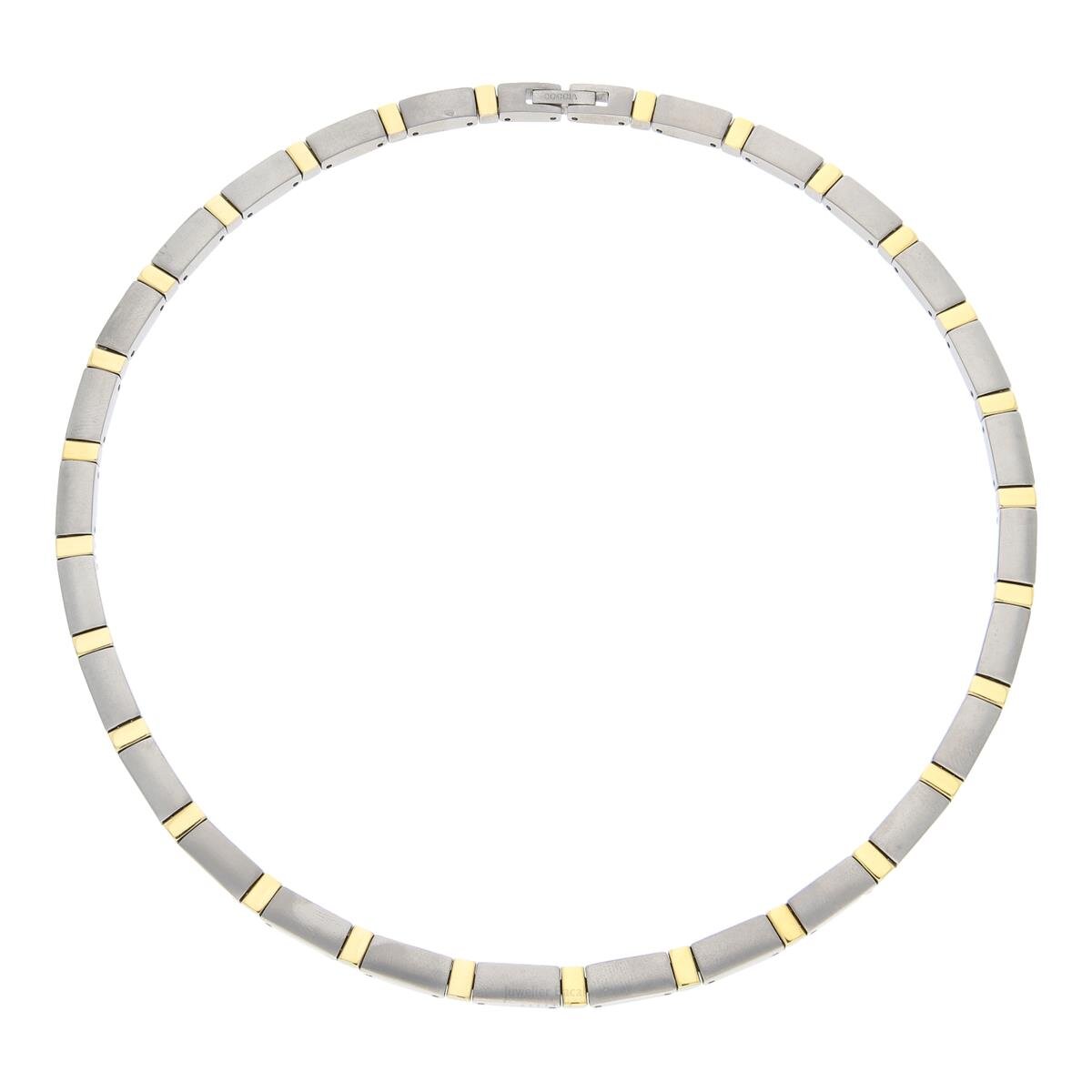 Boccia Damen Halskette 0845-02 Titan bicolor goldplattiert