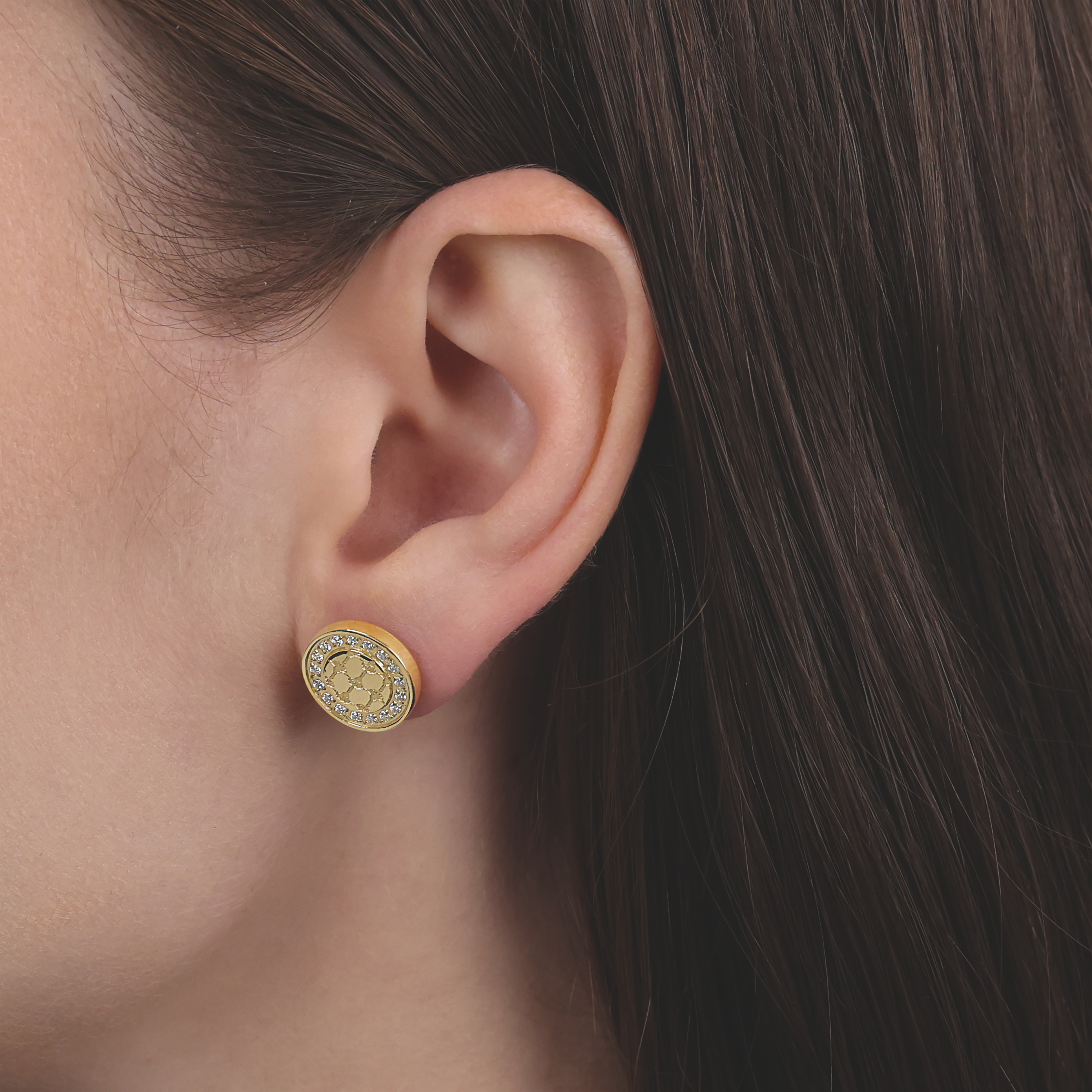 JOOP! Ohrringe 2100963 Edelstahl gelbgold IP synth. Zirkonia