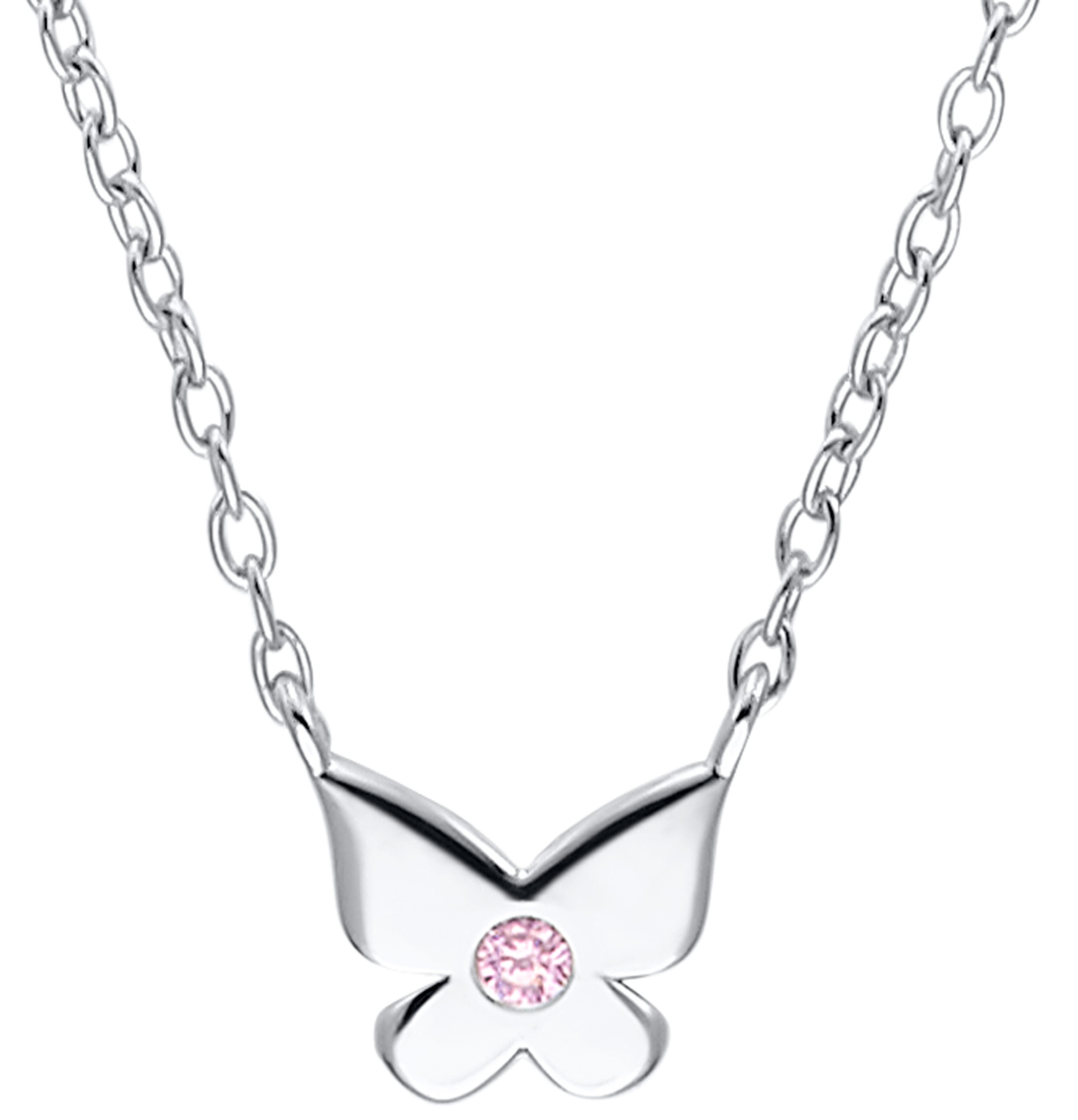 Lillifee Halskette 2036037 Silber 925/- mit Anhänger Schmetterling Zirkonia rosa