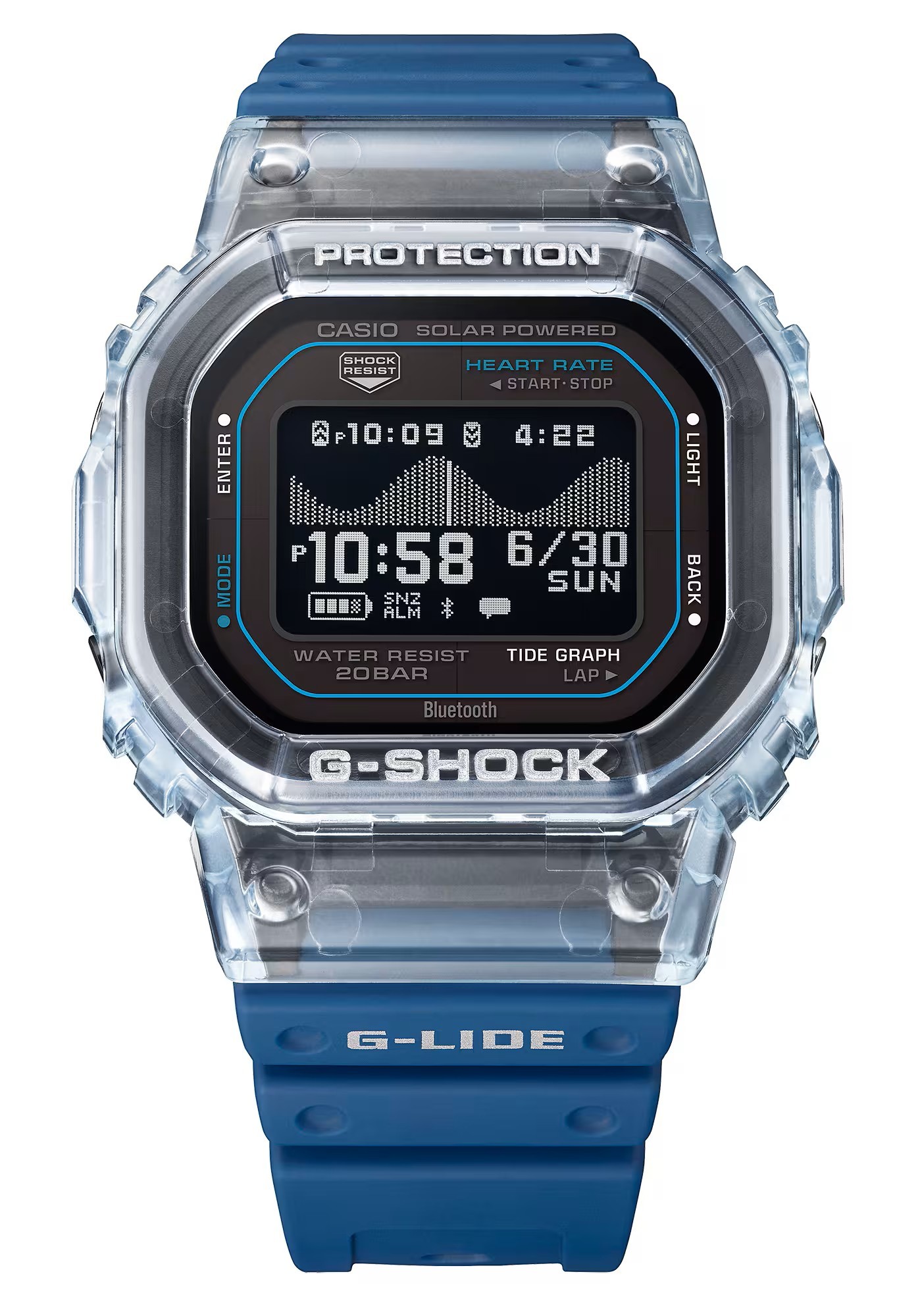 Casio G-Shock G-LIDE GBX-H5600-2ER Bluetooth Solar digital blau