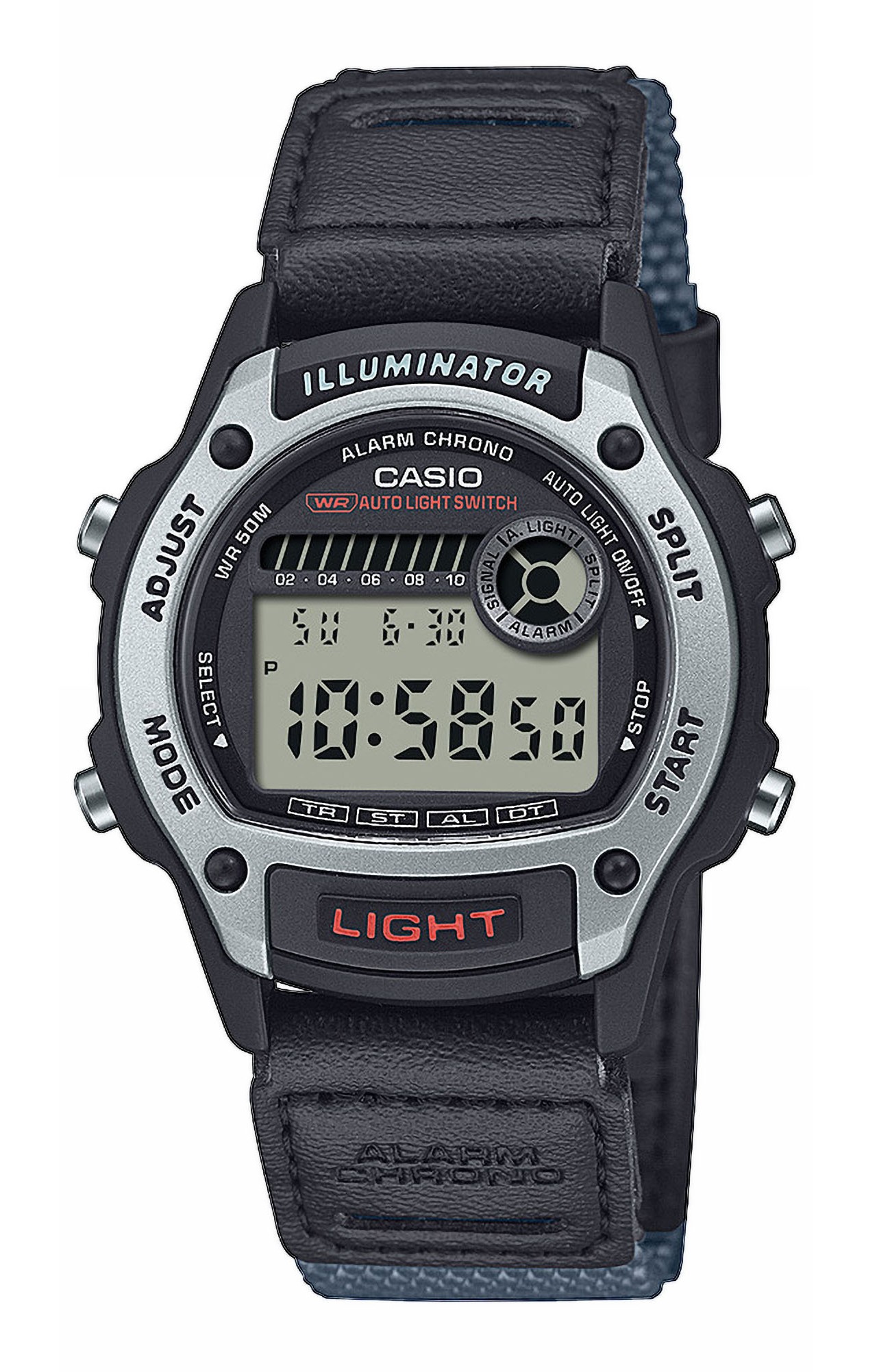 Casio Armbanduhr W-220HF-8AVEF digital mit Textilband