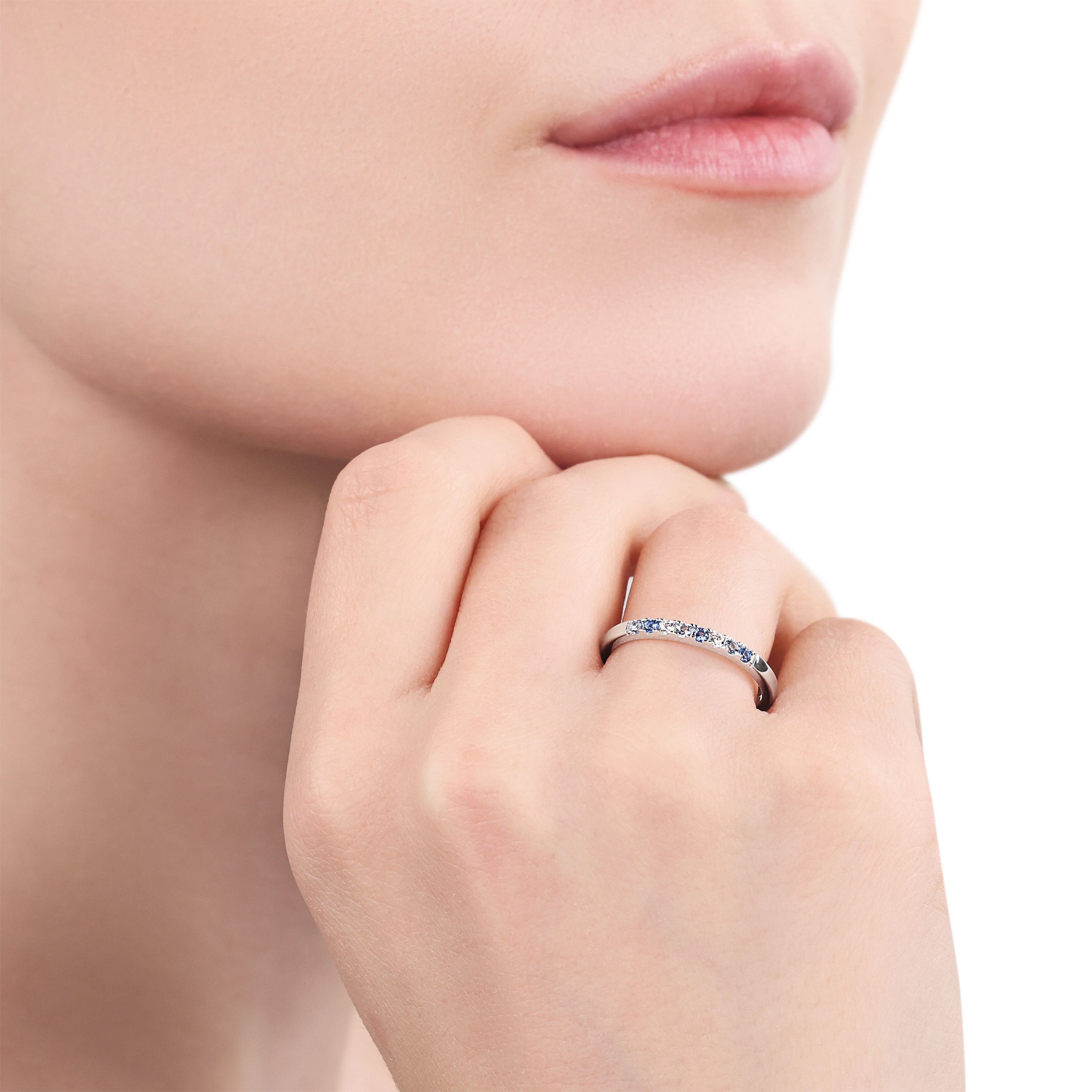 Tom Tailor Damen Ring 2101265 2101266 2101267 2101268 Silber 925 synth. Zirkonia blau weiß