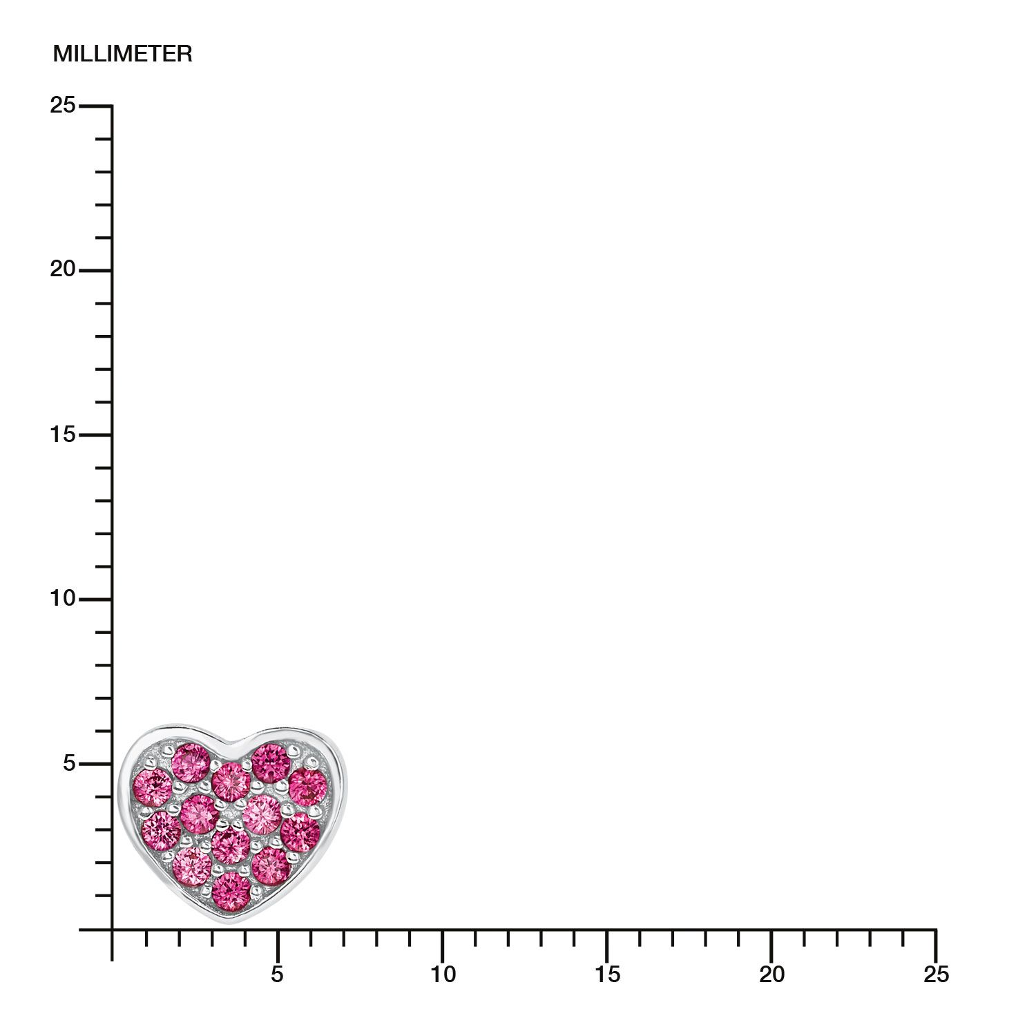 s.Oliver Mädchen Ohrstecker 2020867 Herz Silber synth. Zirkonia pink