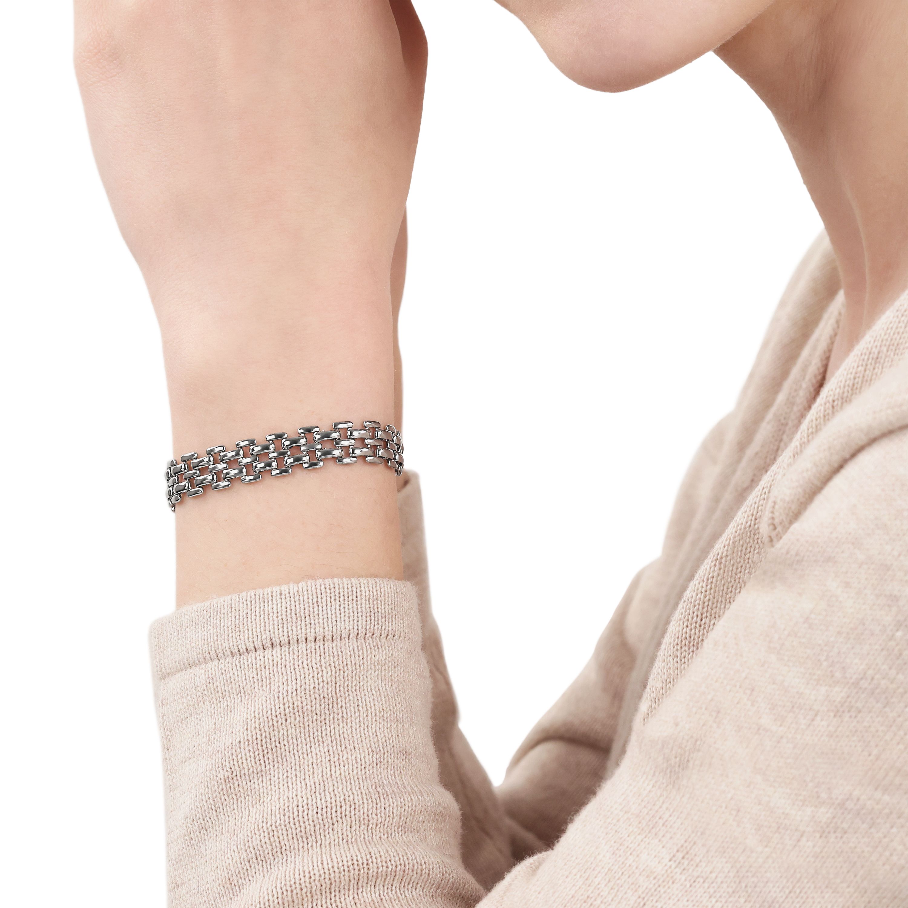 Tom Tailor Damen Armband 2101313 Edelstahl Fantasiegliederung