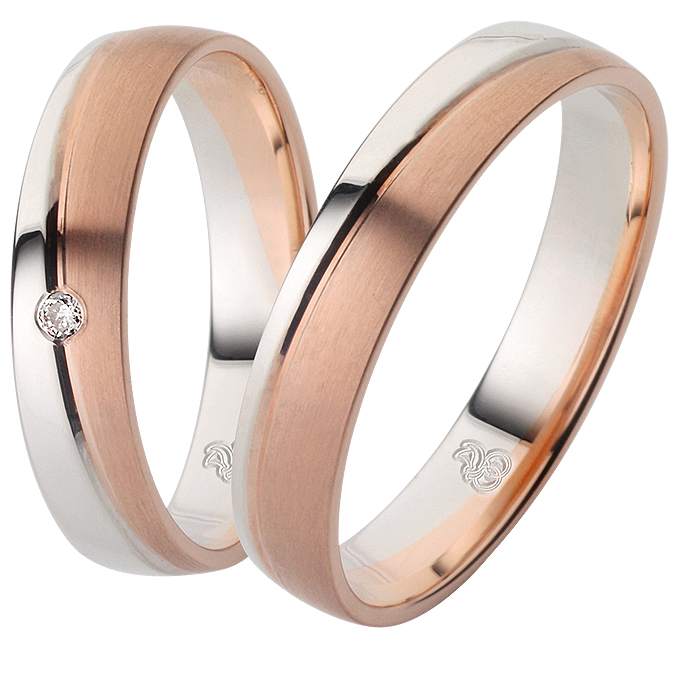 Eheringe Trauringe Rauschmayer First 10-51090 11-51090-045 Rotgold Weißgold