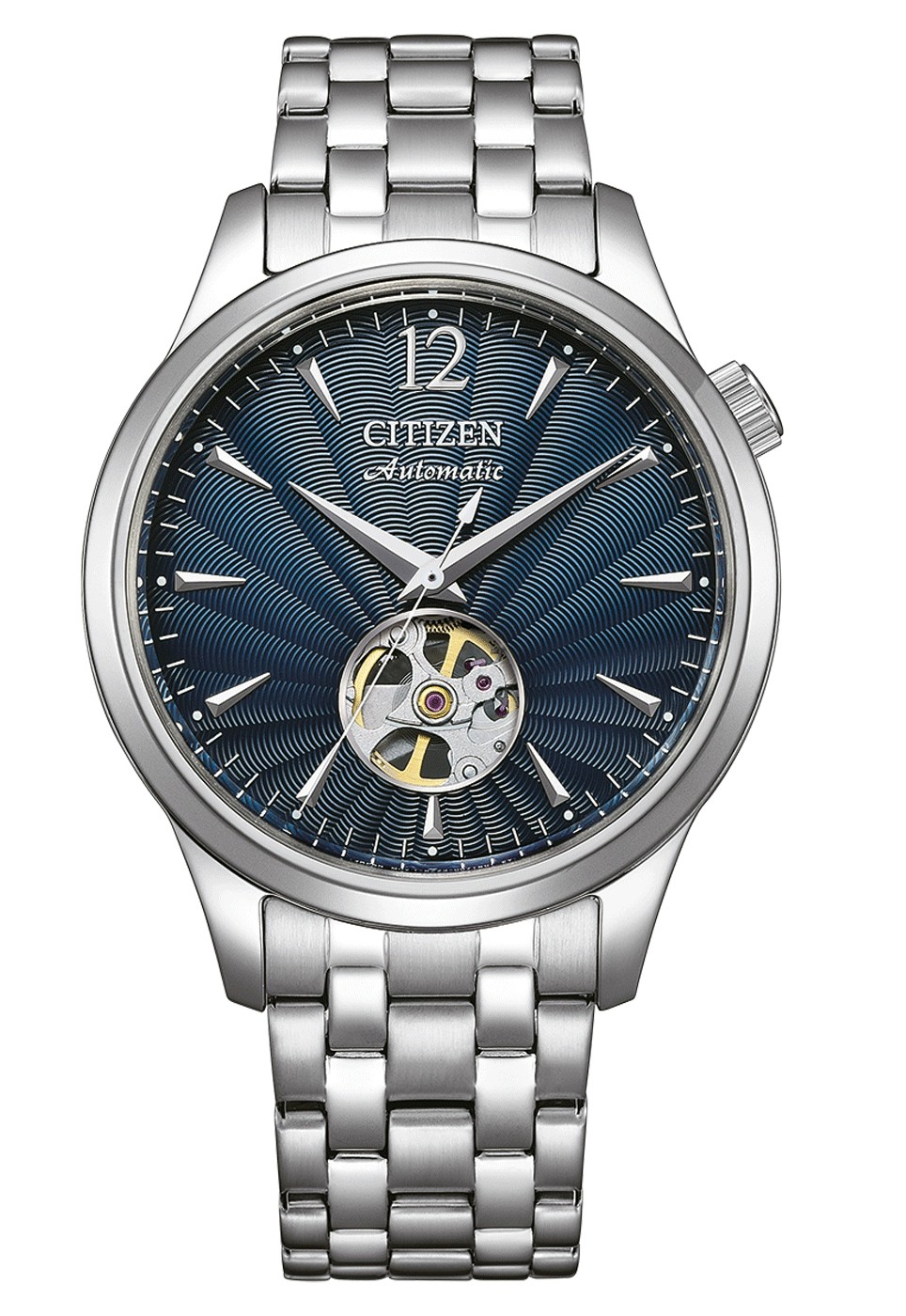 Citizen Herren Armbanduhr NH9131-73L Automatik Edelstahl Open Heart