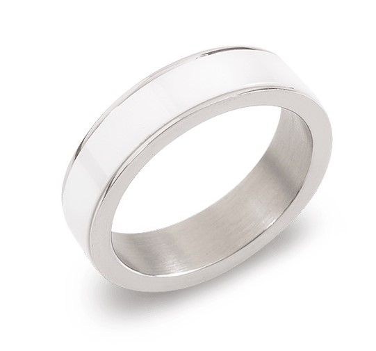 Boccia Damen Ring 0132-01 Titan Ceramic Weiß