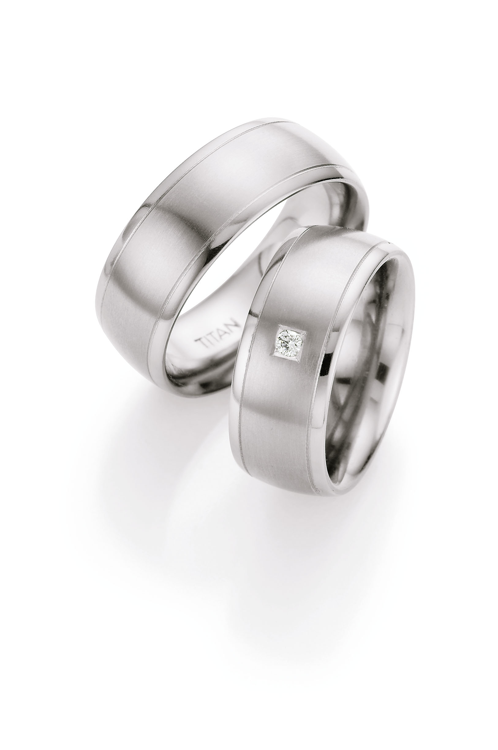 Eheringe Trauringe White Style Titan Brillant 77-07120 / 77-07120