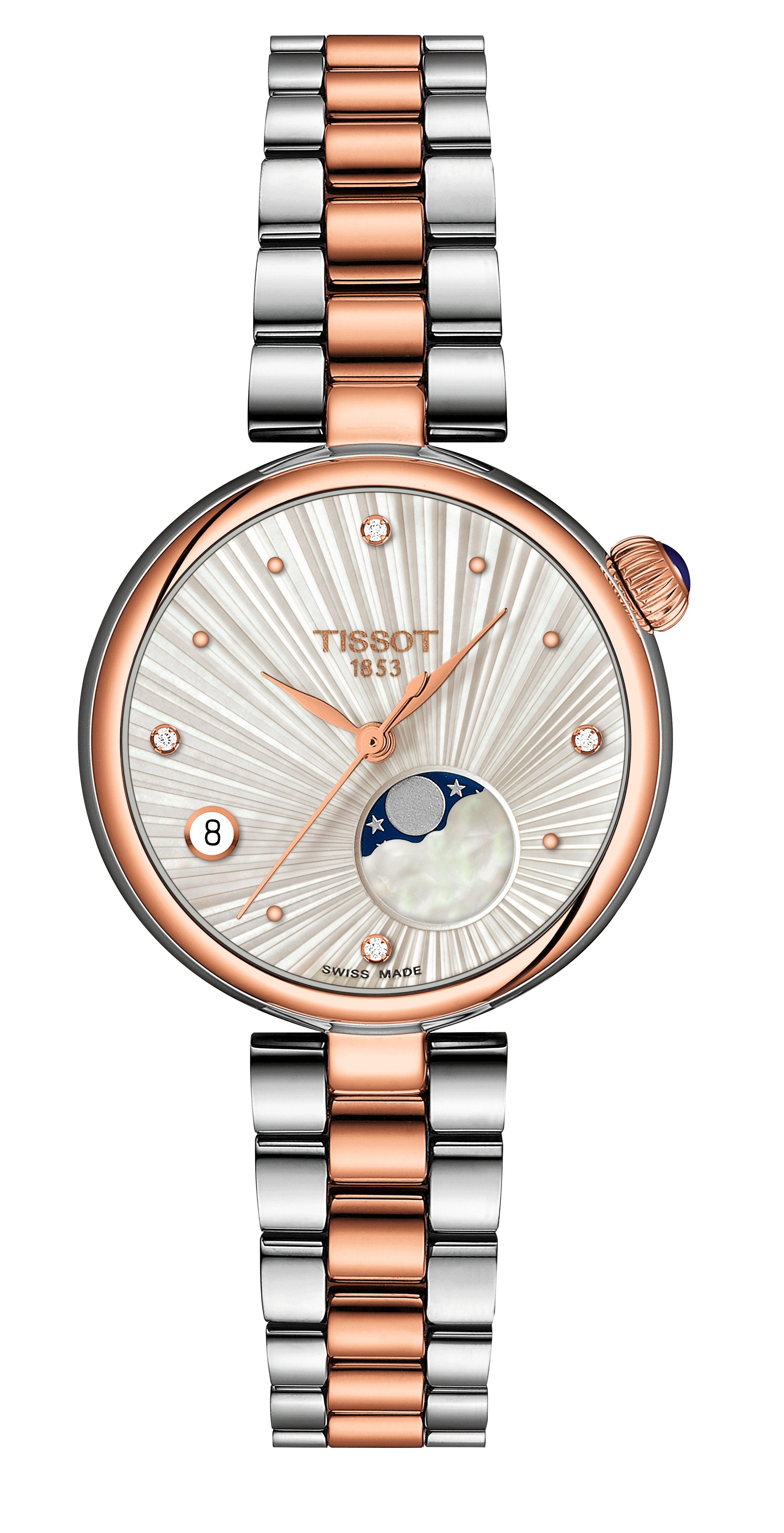 Tissot Damen Armbanduhr T152.223.22.036.00 Desir 29,6mm mit Mondphase und Diamanten