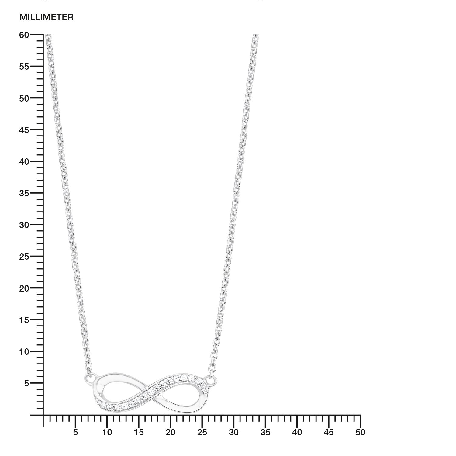 s.Oliver Damen Halskette 2012527 Infinity Silber Zirkonia