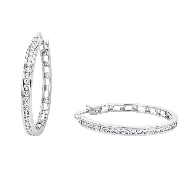 Tom Tailor Damen Creolen 2100573 Silber 925 Zirkonia