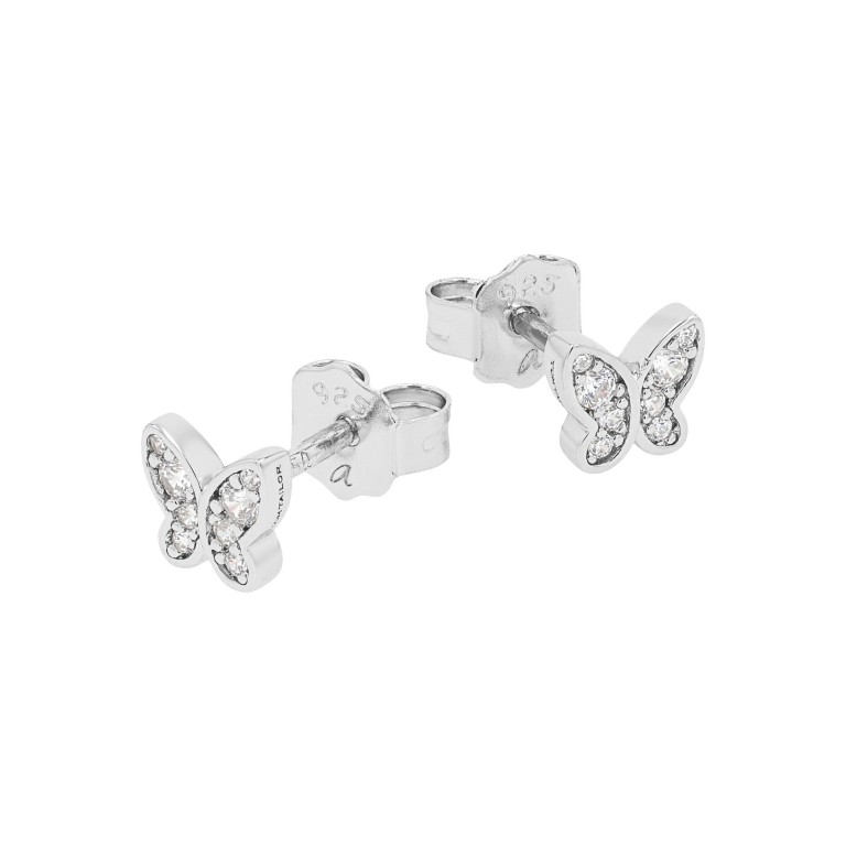 Tom Tailor Mädchen Ohrstecker 2100601 Schmetterling Silber 925 synth. Zirkonia