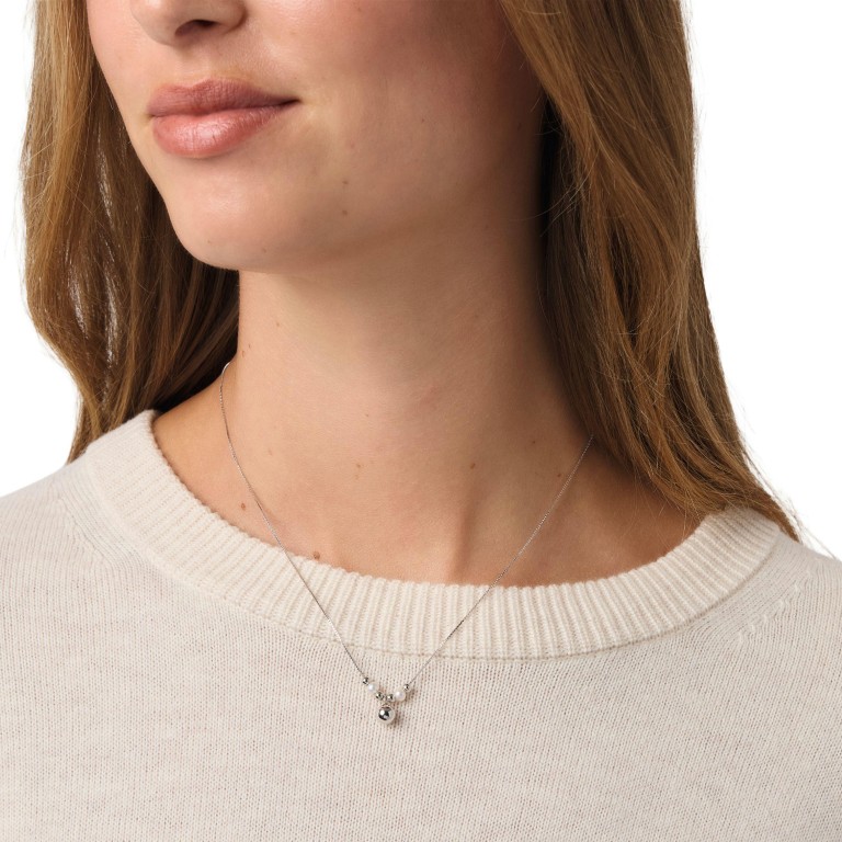 Tom Tailor Damen Halskette 2101813 Silber 925 mit Süßwasserzuchtperlen