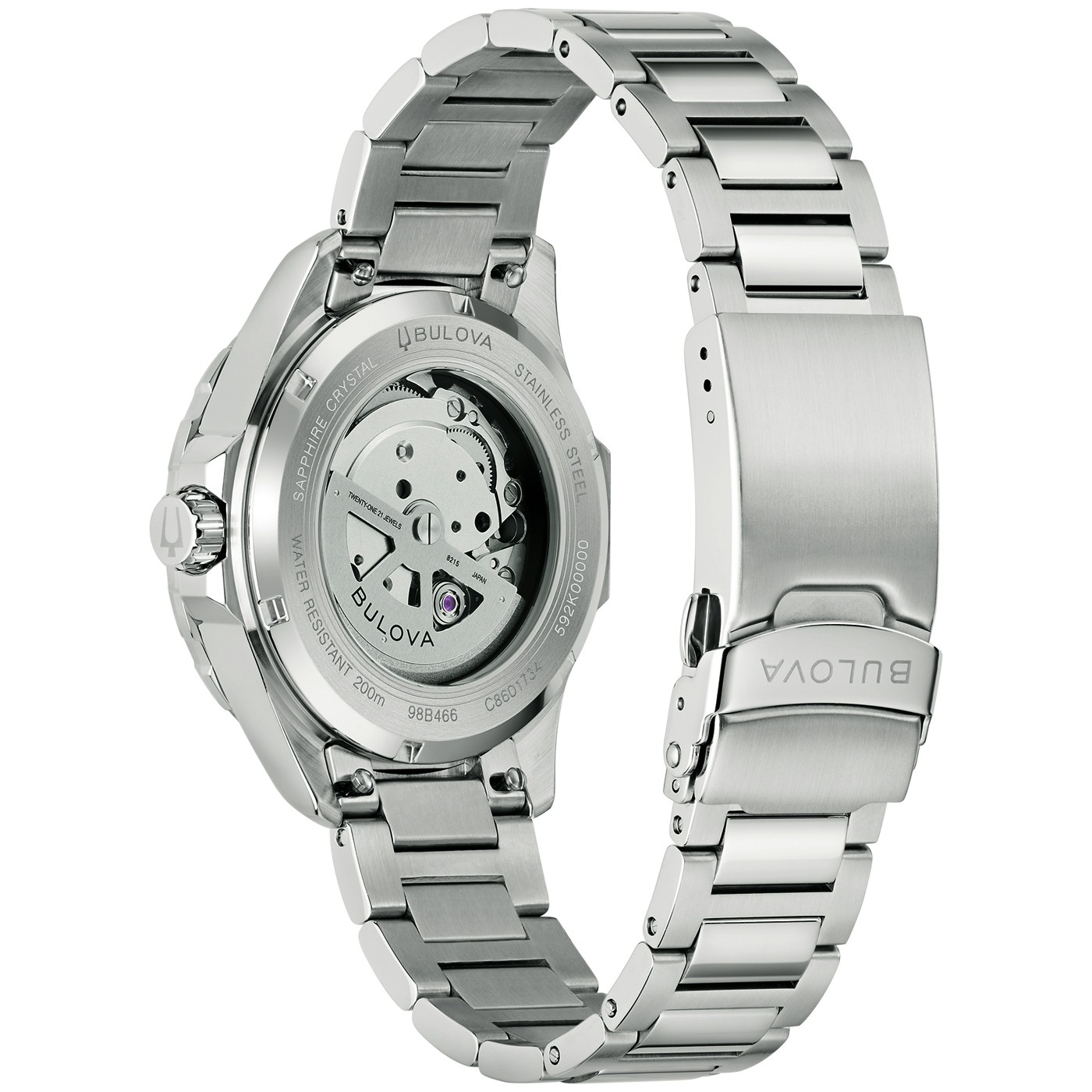 Bulova Herren Armbanduhr Marine Star 98B466 Automatik Edelstahl