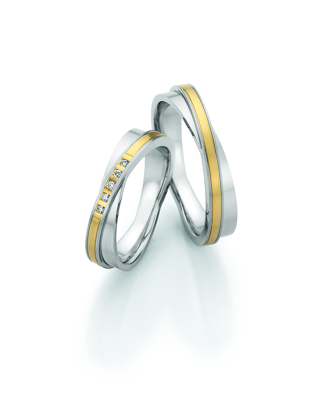 Eheringe Trauringe Whitestyle Steel & Gold Forever Brilliant 88-24050 / 88-24060