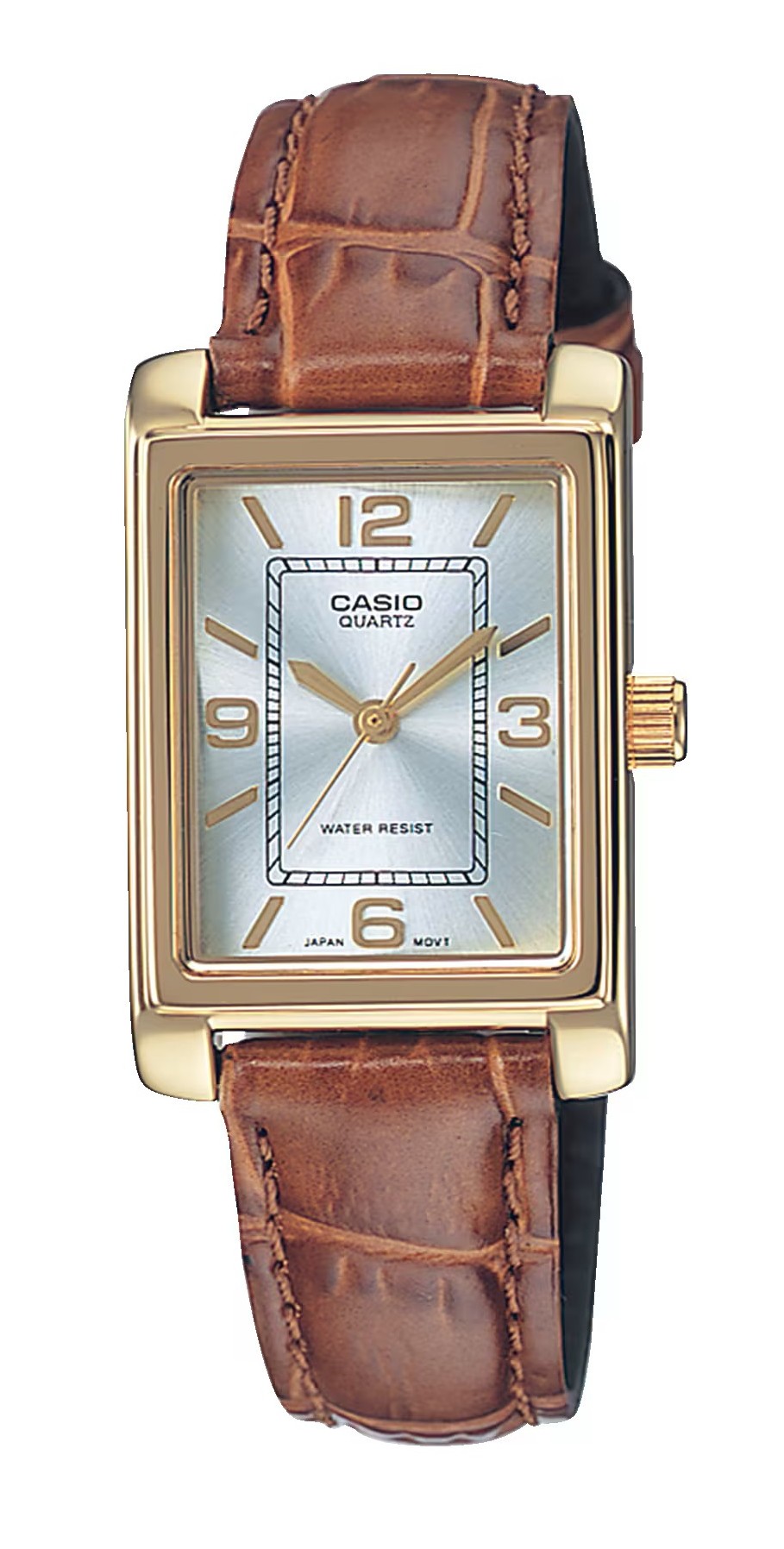 Casio Damen Armbanduhr LTP-1234PGL-7AEG analog Lederband braun
