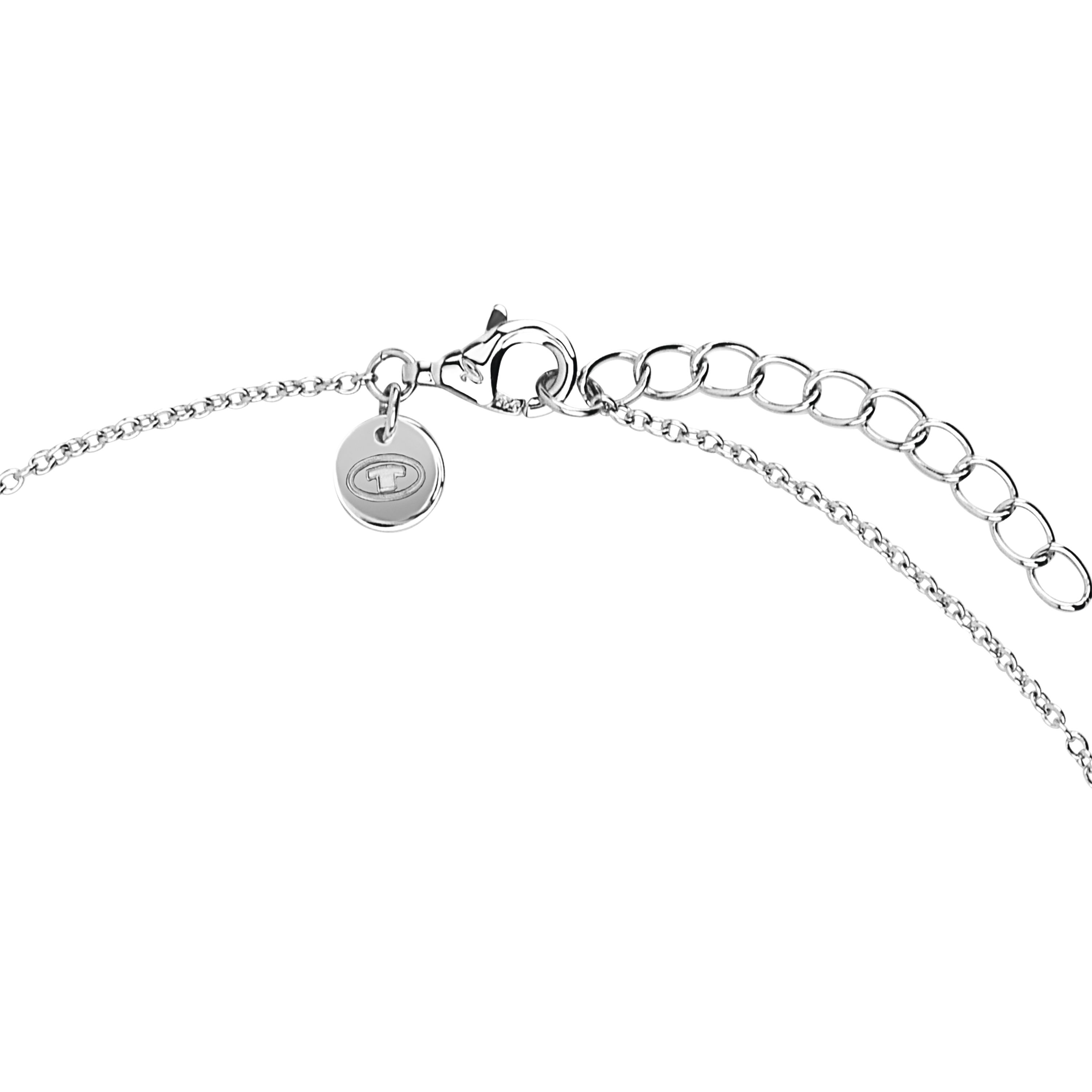 Tom Tailor Damen Halskette 2101279 mit Anhänger Kreis Silber 925 synth. Zirkonia