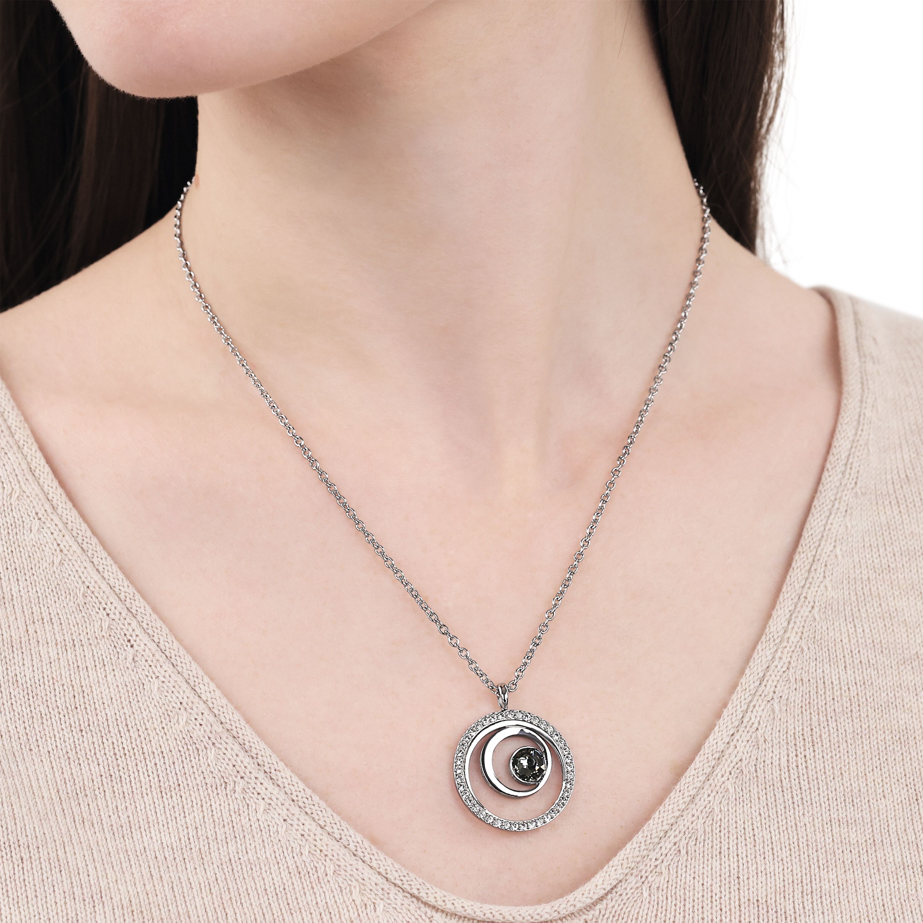 Tom Tailor Damen Halskette 2101387 Edelstahl mit Kristallglas-Steinen