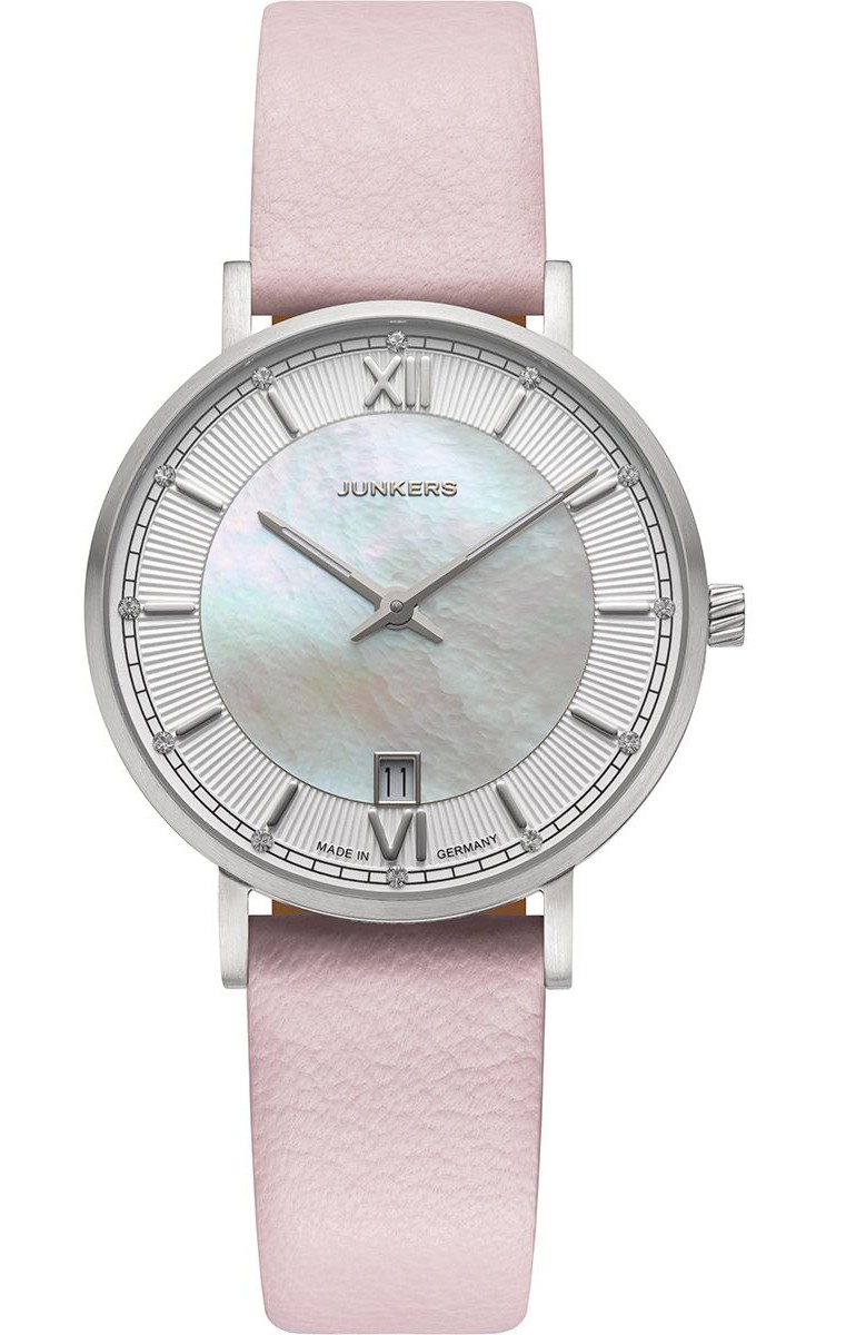 Junkers Damen Armbanduhr 951.03.04 Annelise 34 Perlmutt mit Lederband rosa