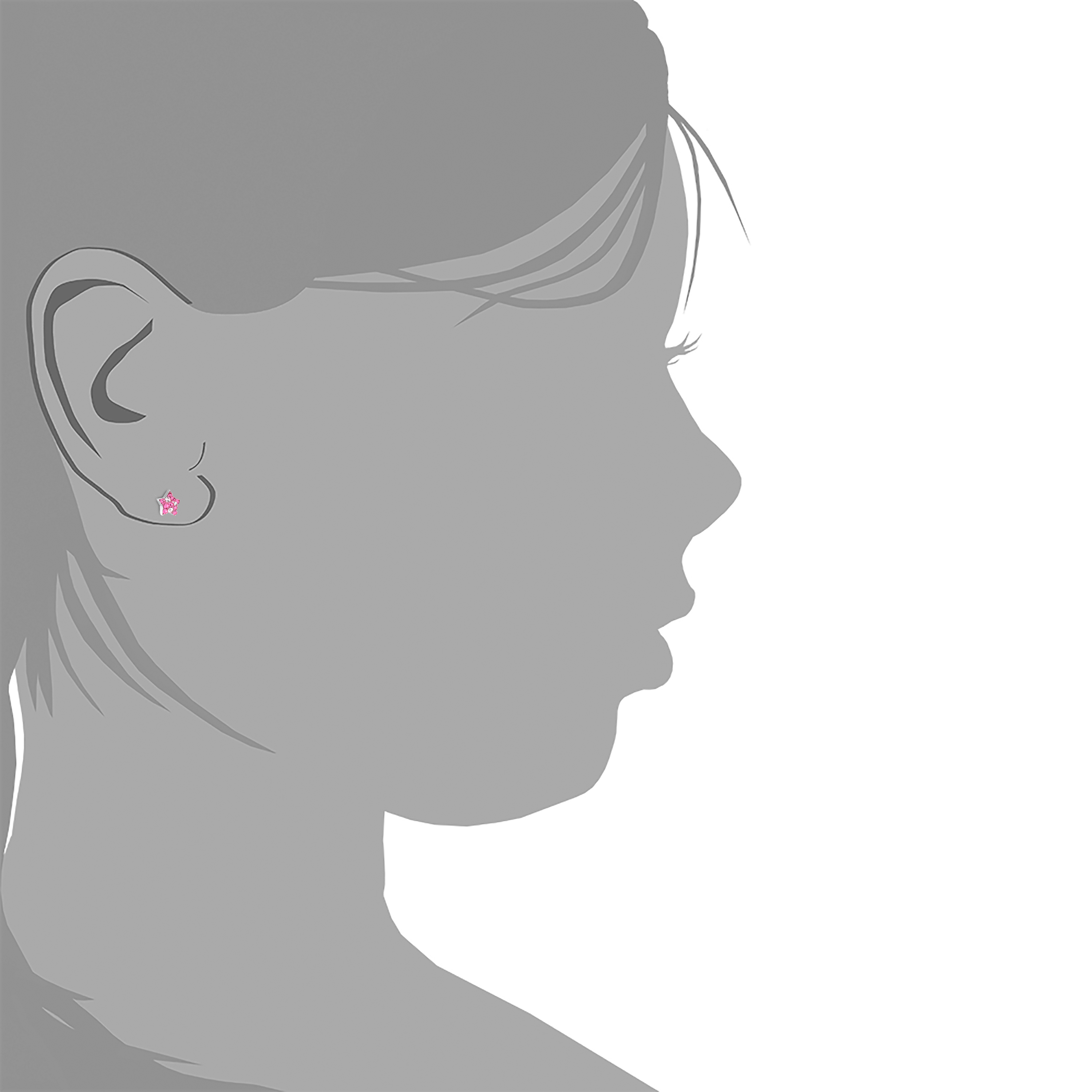 Lillifee Mädchen Ohrstecker 2036428 Stern Silber 925 Preciosa rosa weiß