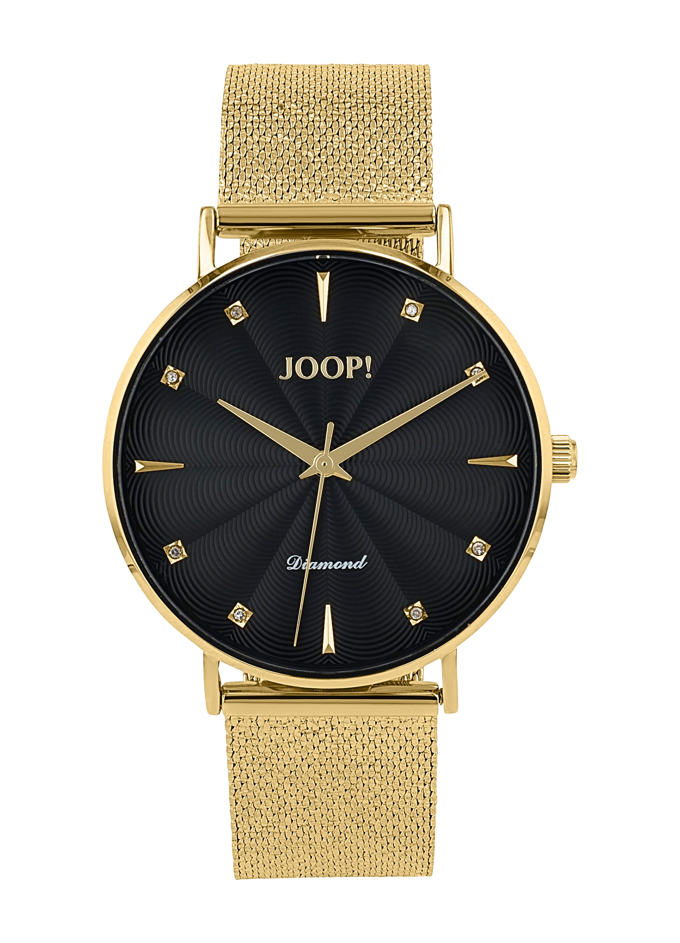 JOOP! Damen Armbanduhr 2039534 Diamant Collection Limited Edition Gelbgold IP