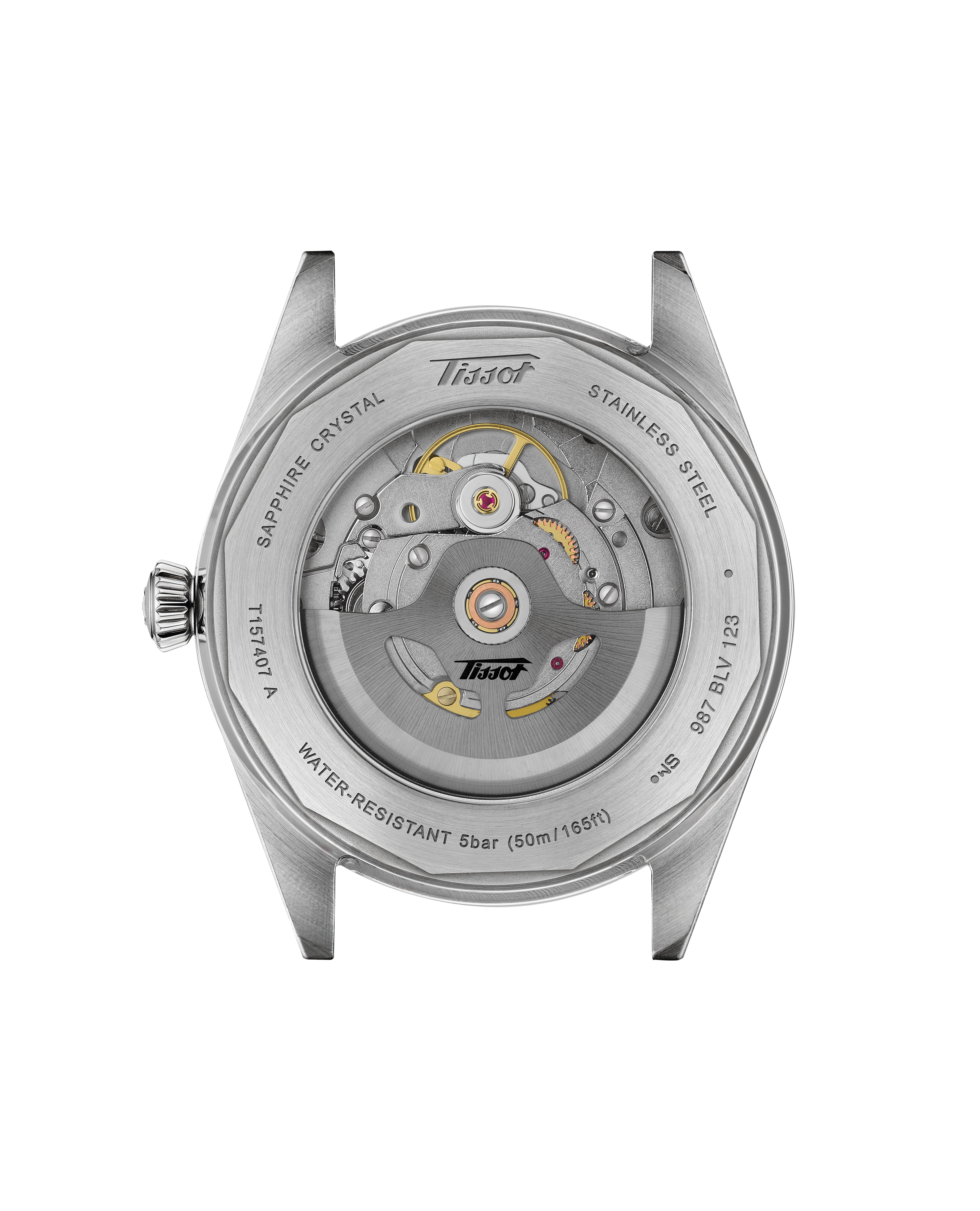 Tissot Armbanduhr T157.407.16.031.00 Visodate 39 mm Automatik mit dunkelbraunem Lederband