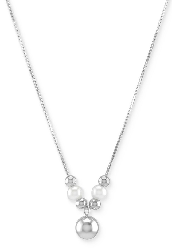 Tom Tailor Damen Halskette 2101813 Silber 925 mit Süßwasserzuchtperlen