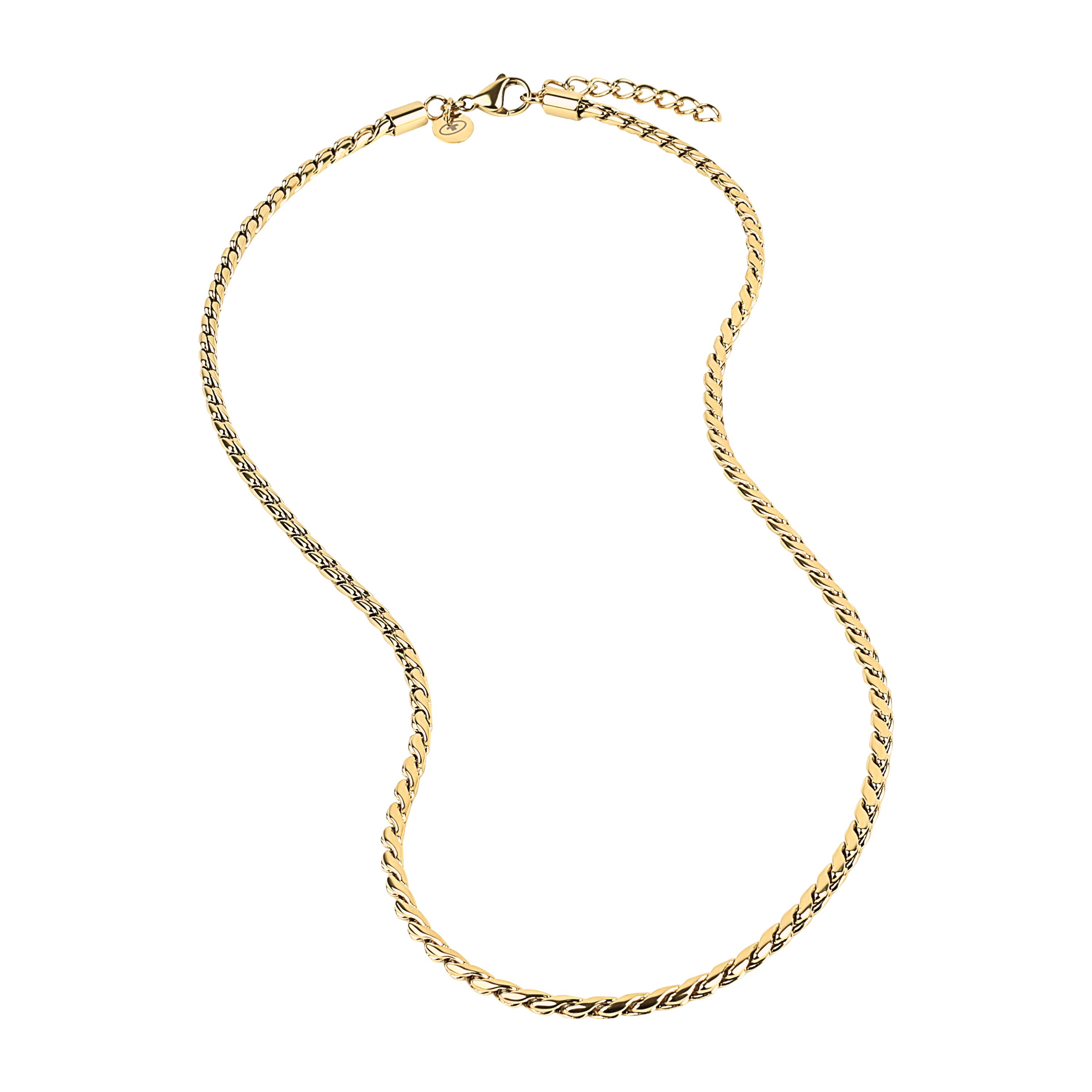 Tom Tailor Damen Halskette 2101385 Edelstahl goldplattiert Fantasiegliederung