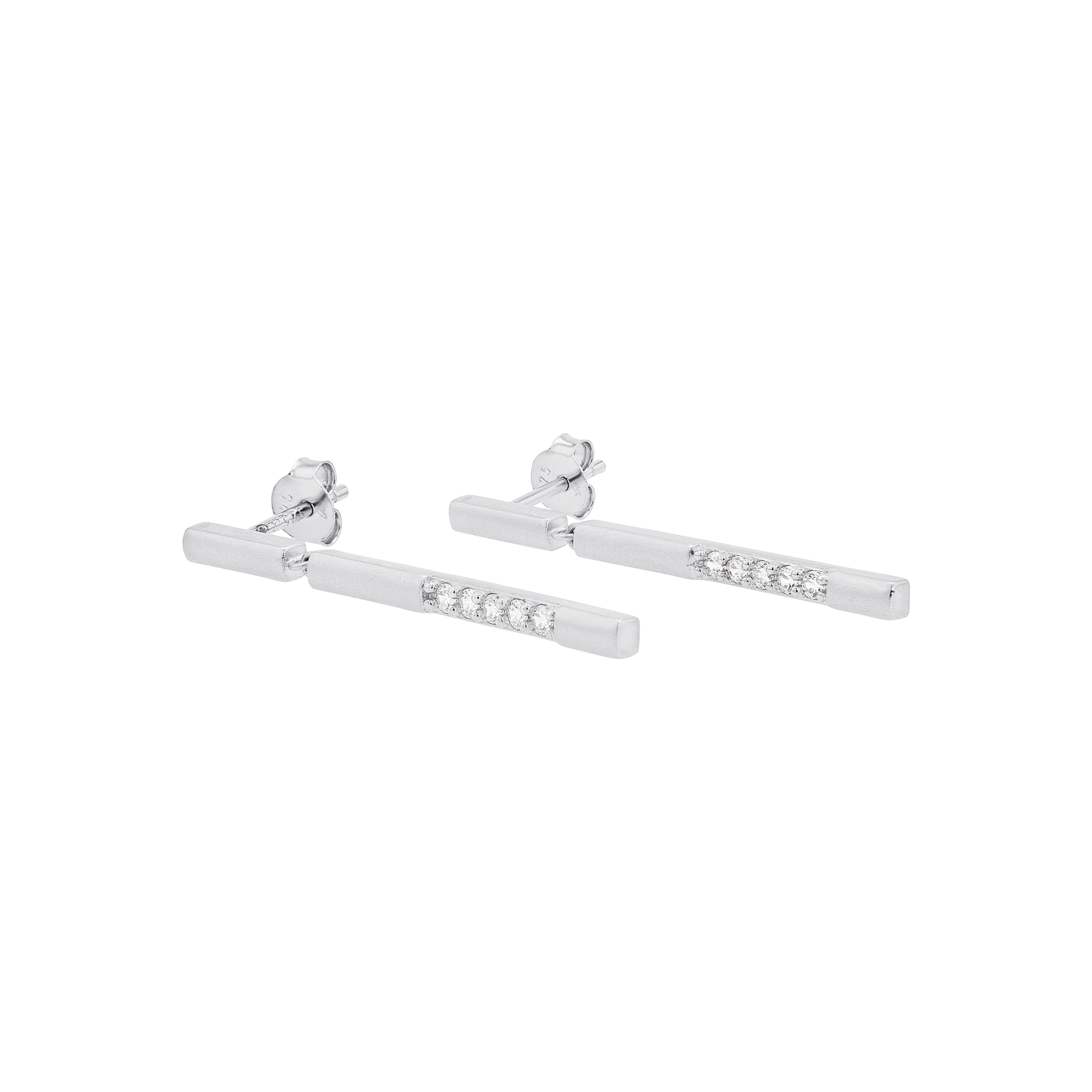 Tom Tailor Damen Ohrhänger 2101270 mit Anhänger Silber 925 synth. Zirkonia