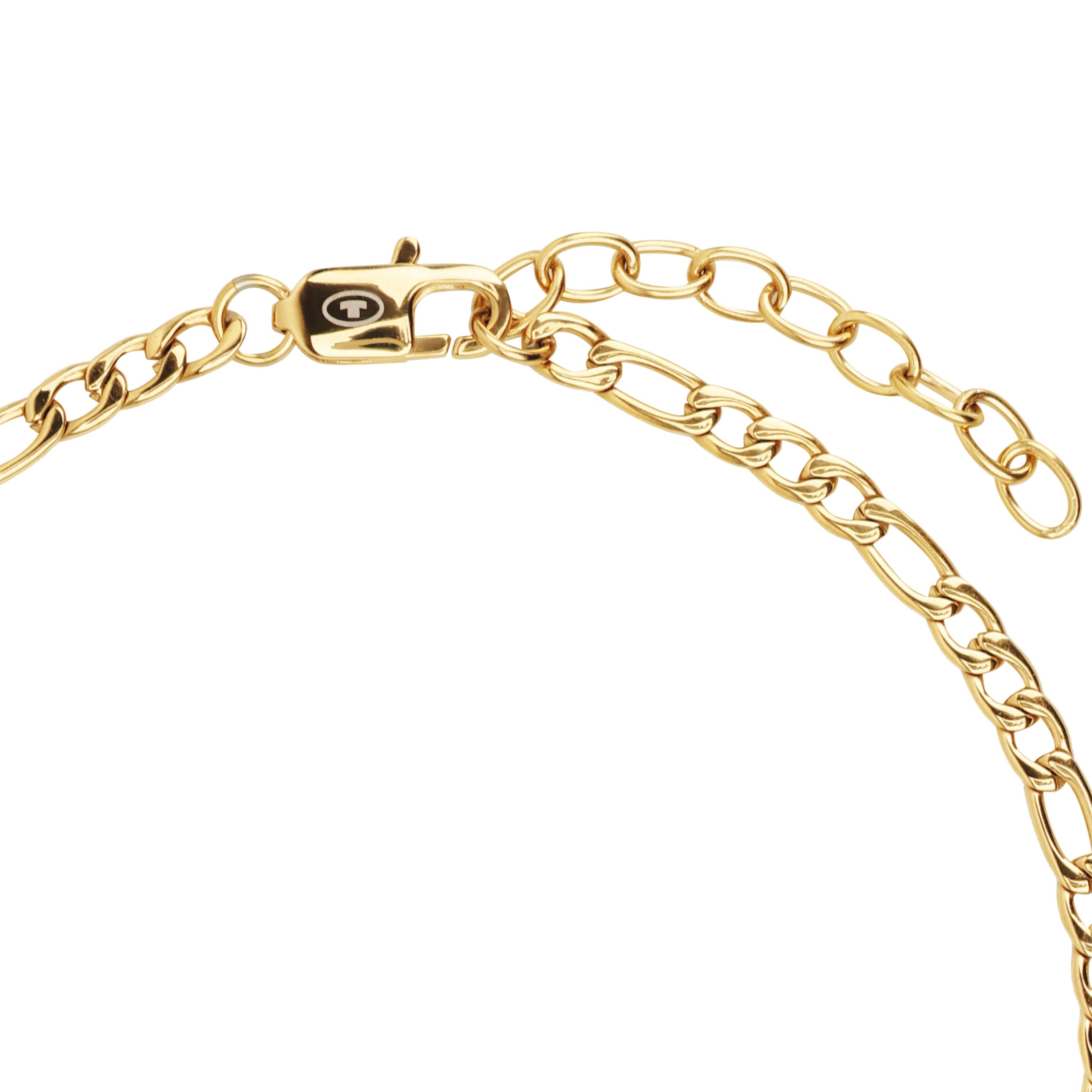 Tom Tailor Herren Halskette 2101330 Figaro Edelstahl goldplattiert