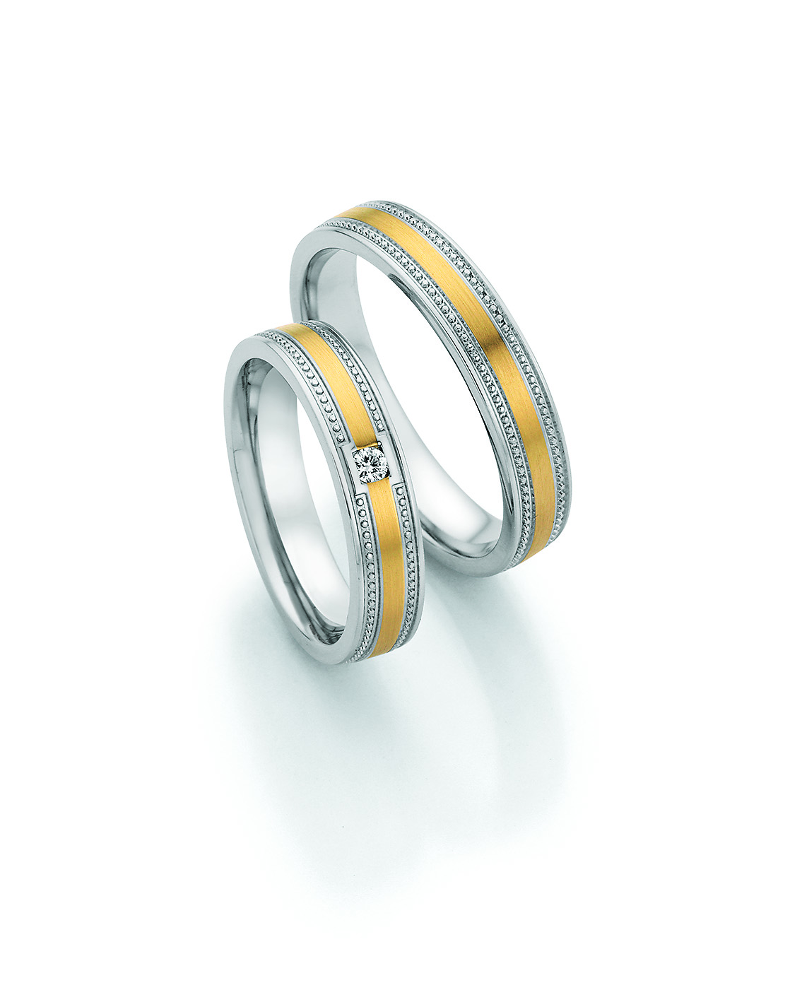 Eheringe Trauringe Whitestyle Steel & Gold Forever Brilliant 88-24070 / 88-24080