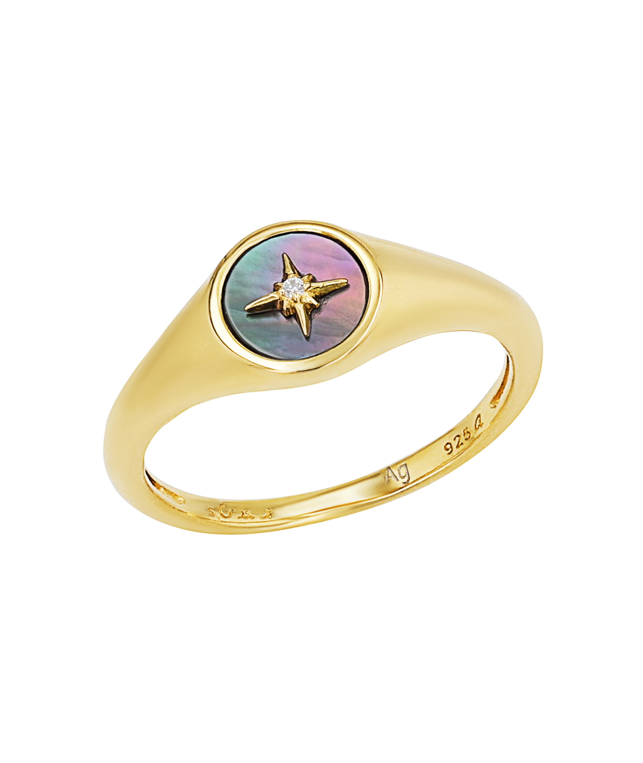 s.Oliver Damen Ring 2038962 2038963 2038964 2038965 Silber 925 vergoldet Perlmutt Polarstern