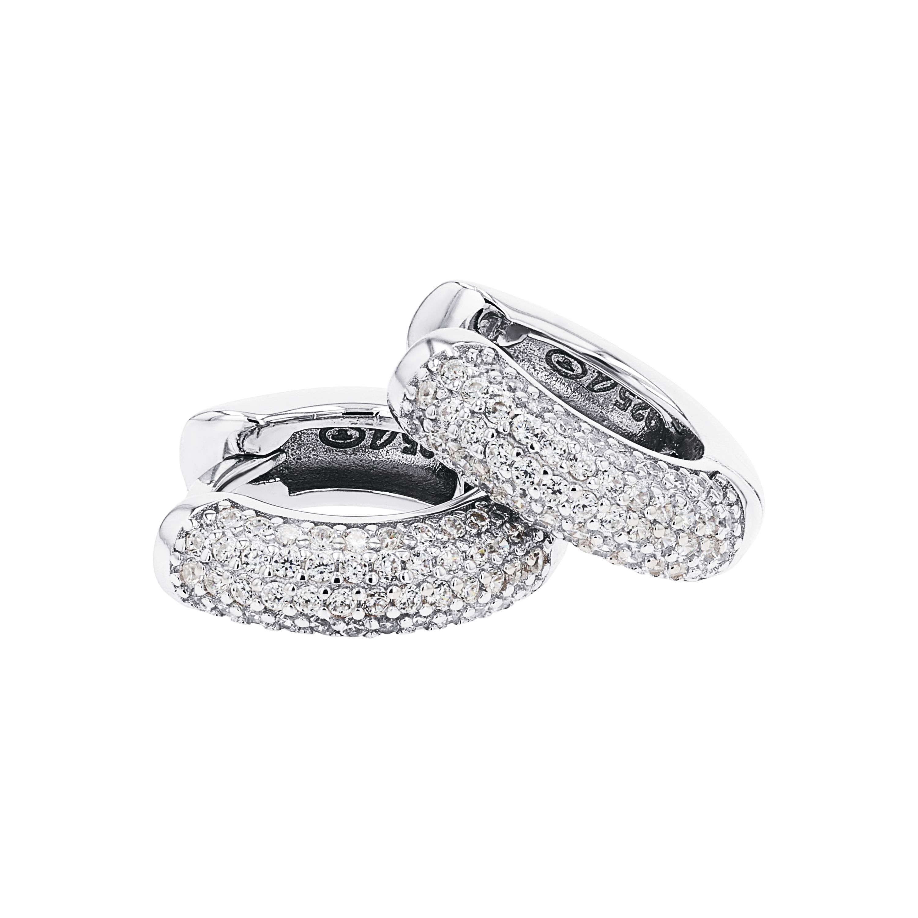 Tom Tailor Damen Creolen 2101244 Silber 925 synth. Zirkonia