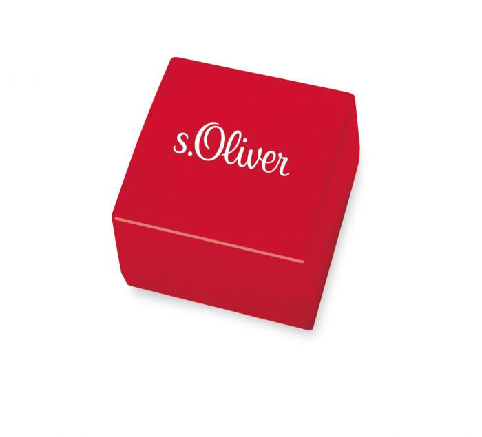 s.Oliver Damen Ohrhänger 2034889 Silber vergoldet Zirkonia schwarz