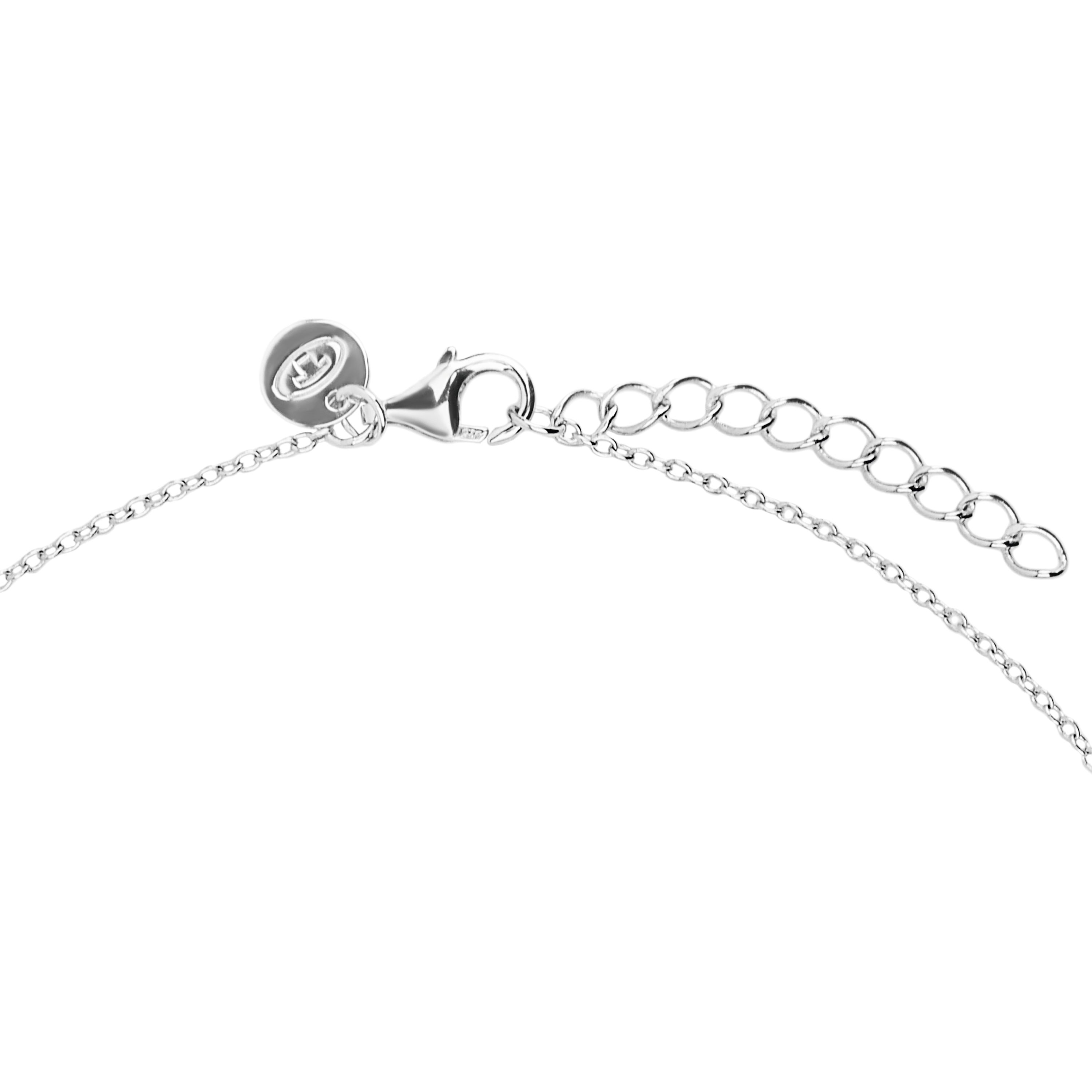 Tom Tailor Damen Halskette 2101277 mit Herz-Anhänger Silber 925 synth. Zirkonia