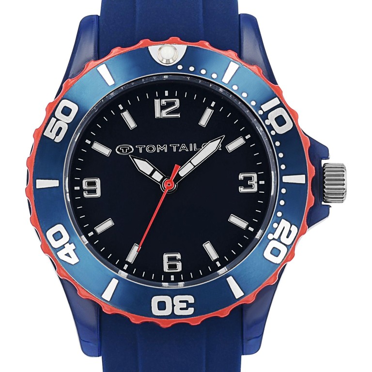 Tom Tailor Jungen Armbanduhr 2100705 Silikonband dunkelblau