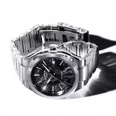 Casio  Herren Armbanduhr Edifice EFK-200CD-1AER Automatik Edelstahl mit Karbon-Zifferblatt