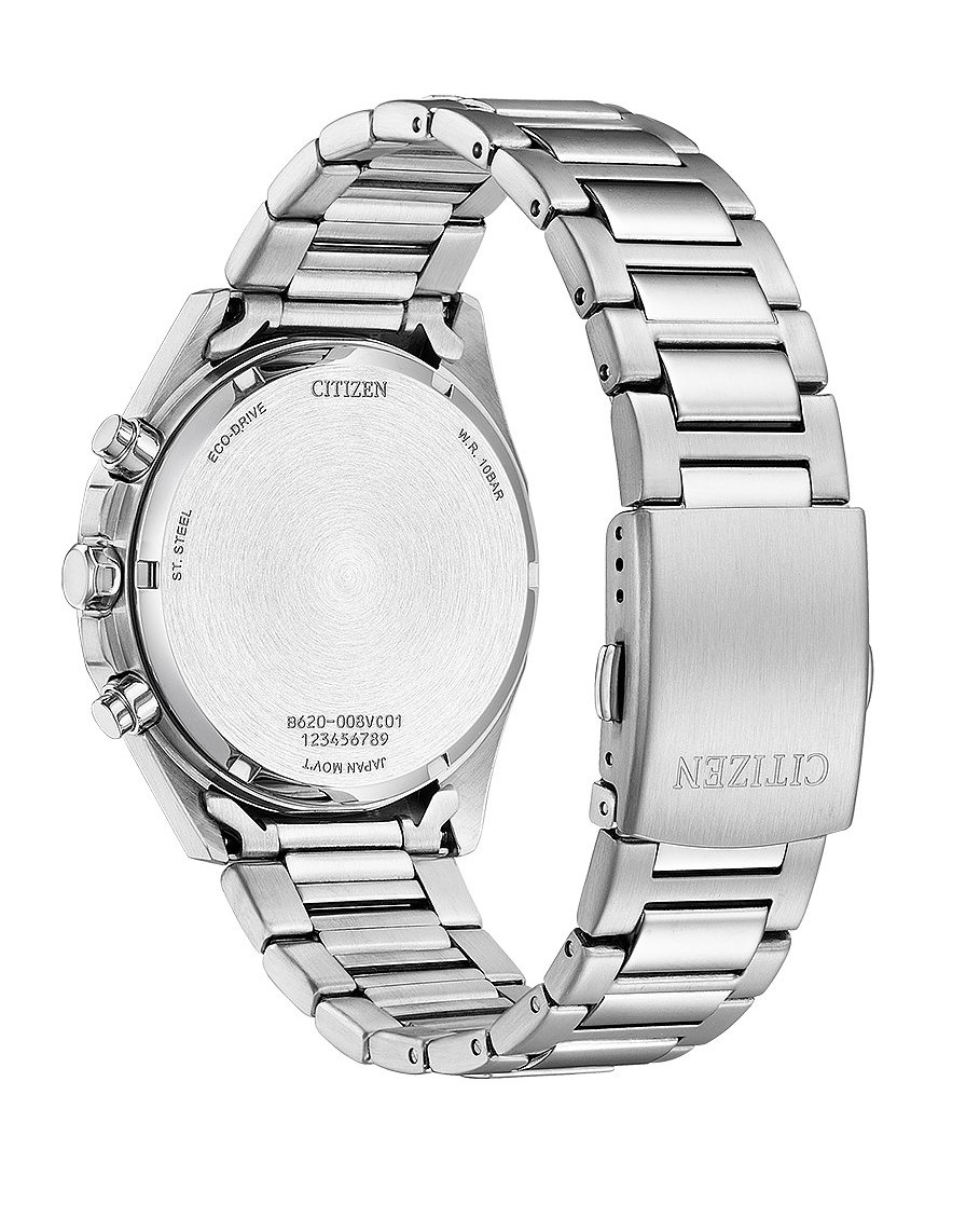 Citizen Herren Armbanduhr CA4590-81L Chronograph Solar Eco Drive Edelstahl