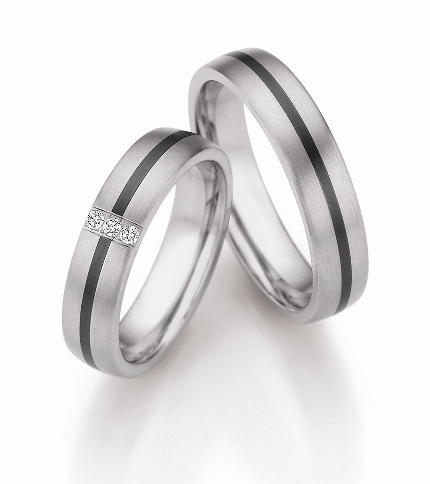 Eheringe Trauringe Ruesch White Style 79/10130 - 79/10140 Titan Zirkonium